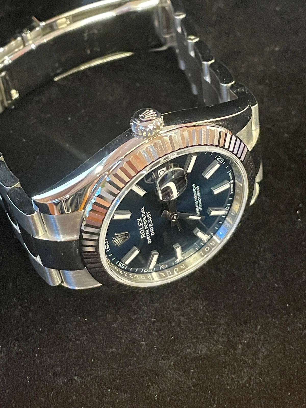 2026 Rolex Datejust 126334 Blue Stick Dial SS Oyster With Papers 41mm