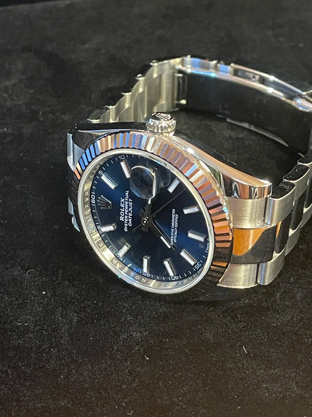 2026 Rolex Datejust 126334 Blue Stick Dial SS Oyster With Papers 41mm
