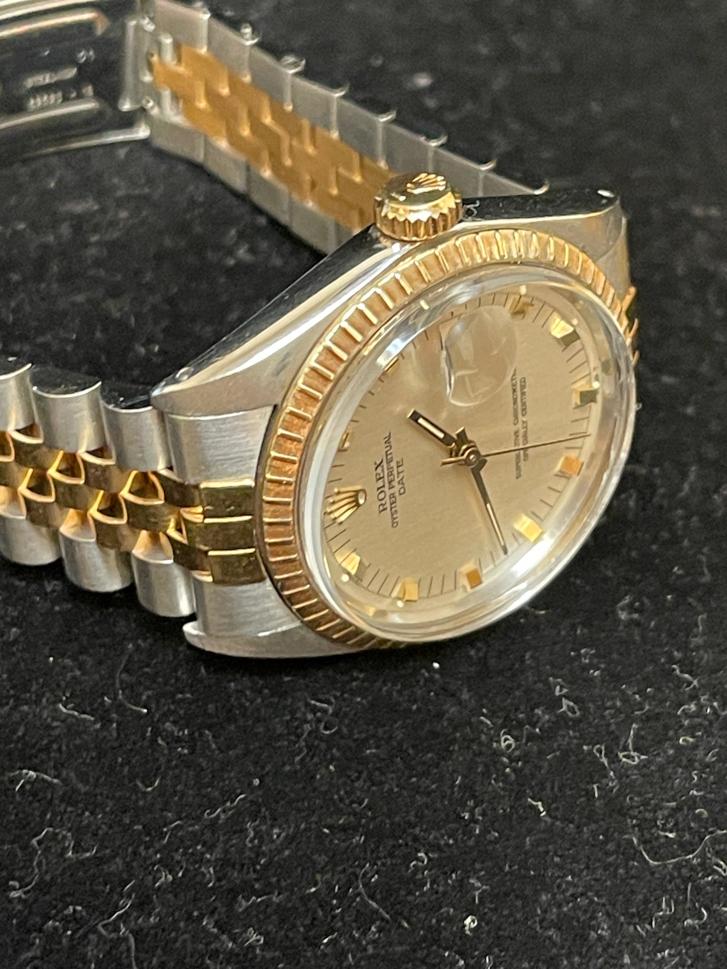 1972 Rolex Date 1505 Unpolished Silver Dial TT Jubilee No Papers 34mm