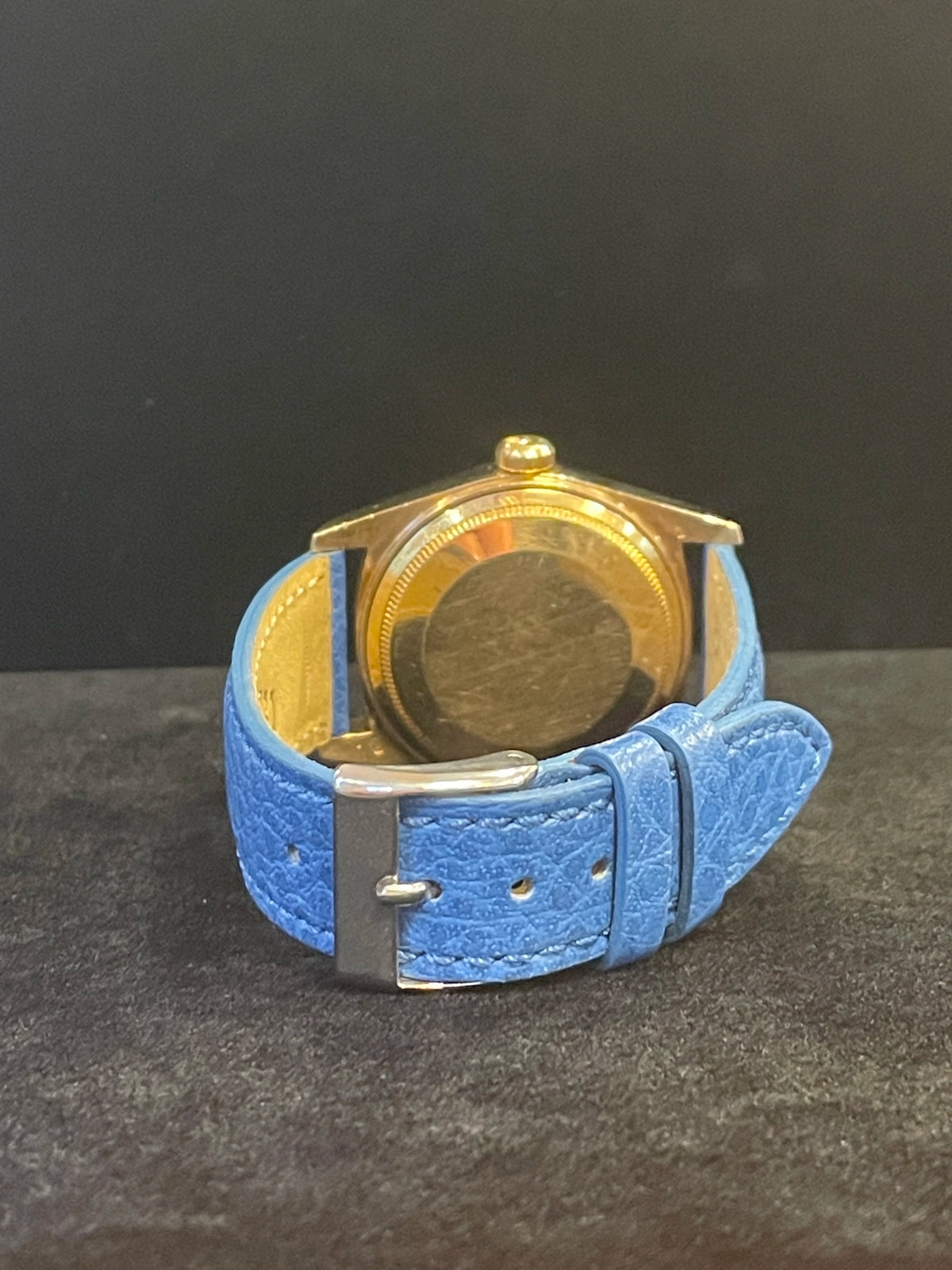 1988 Rolex Datejust 16018 Blue Roman Dial Blue Leather Strap No Papers 36mm