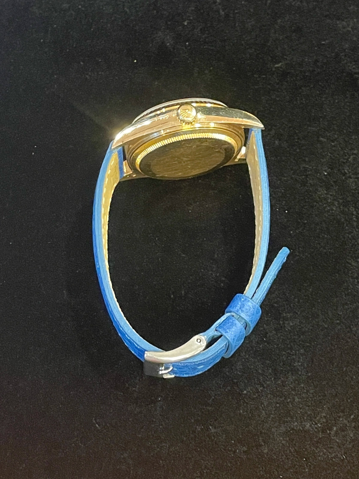 1988 Rolex Datejust 16018 Blue Roman Dial Blue Leather Strap No Papers 36mm