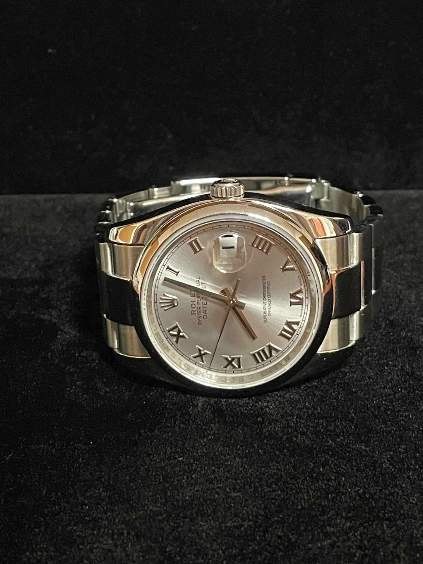 2008 Rolex Datejust 116200 Silver Roman Dial SS Oyster No Papers 36mm