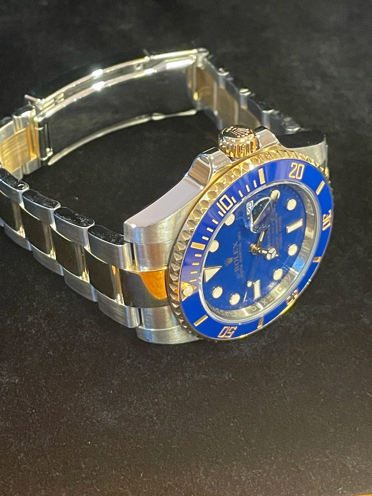 2013 Rolex Submariner 116613LB Blue Dial TT Oyster With Papers 40mm