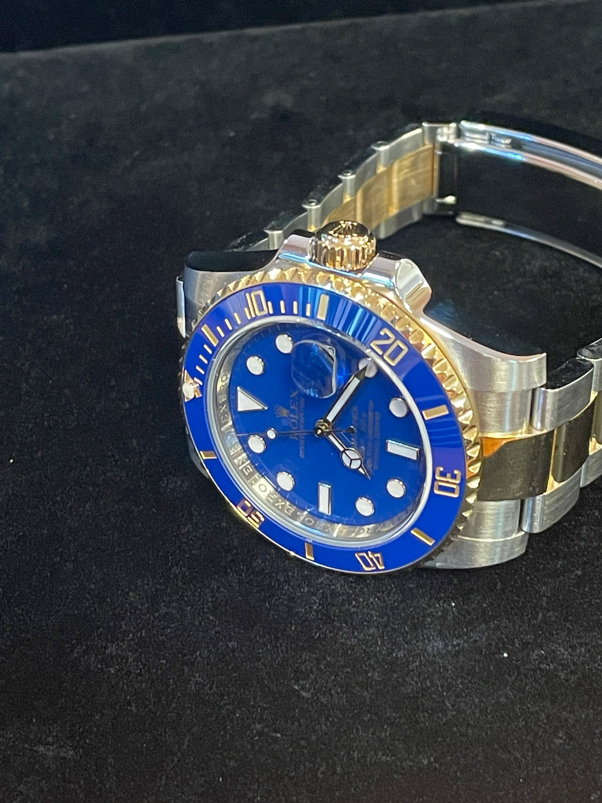 2013 Rolex Submariner 116613LB Blue Dial TT Oyster With Papers 40mm