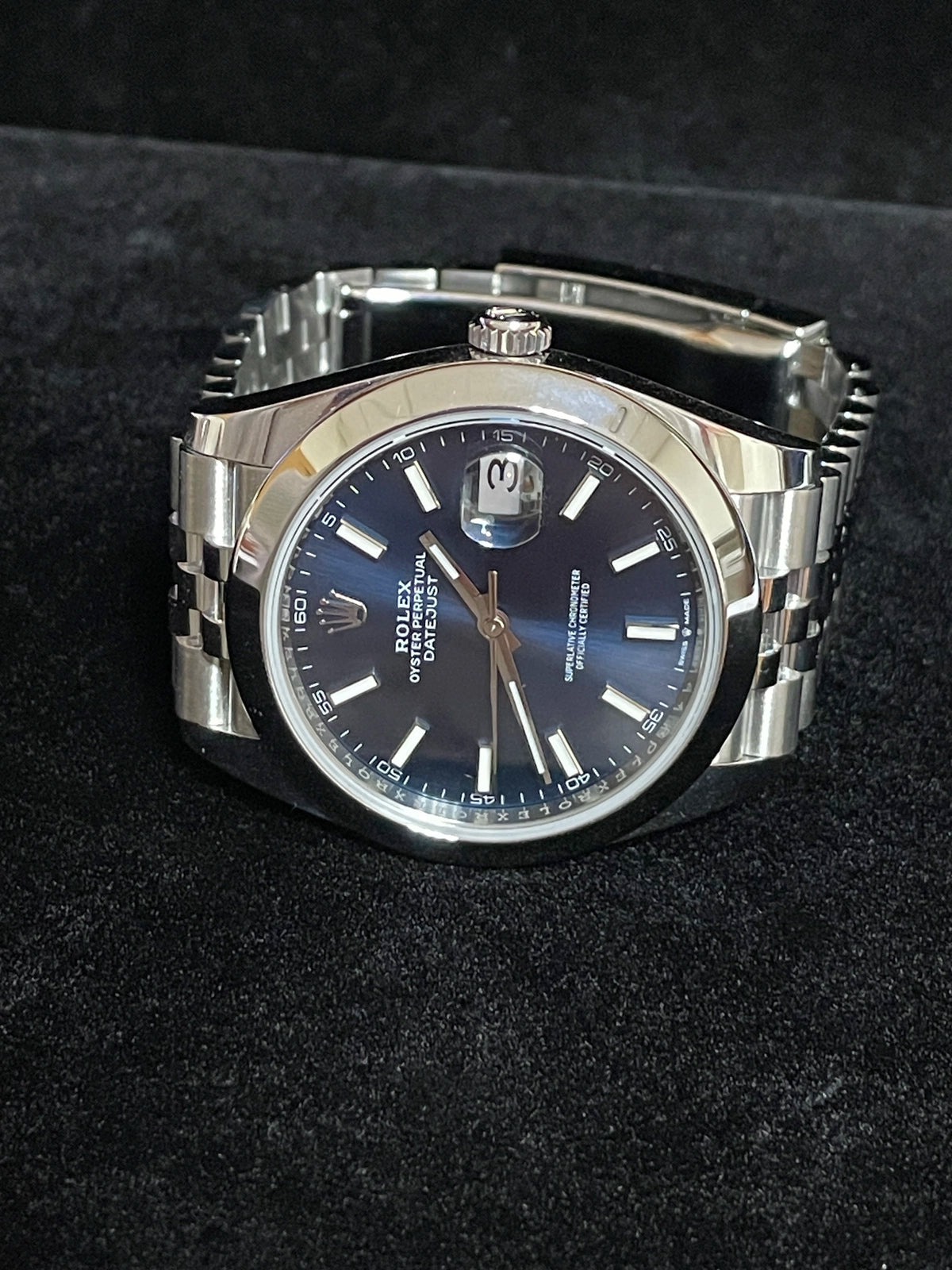 2021 Rolex Datejust 126300 Blue Dial SS Jubilee With Papers 41mm