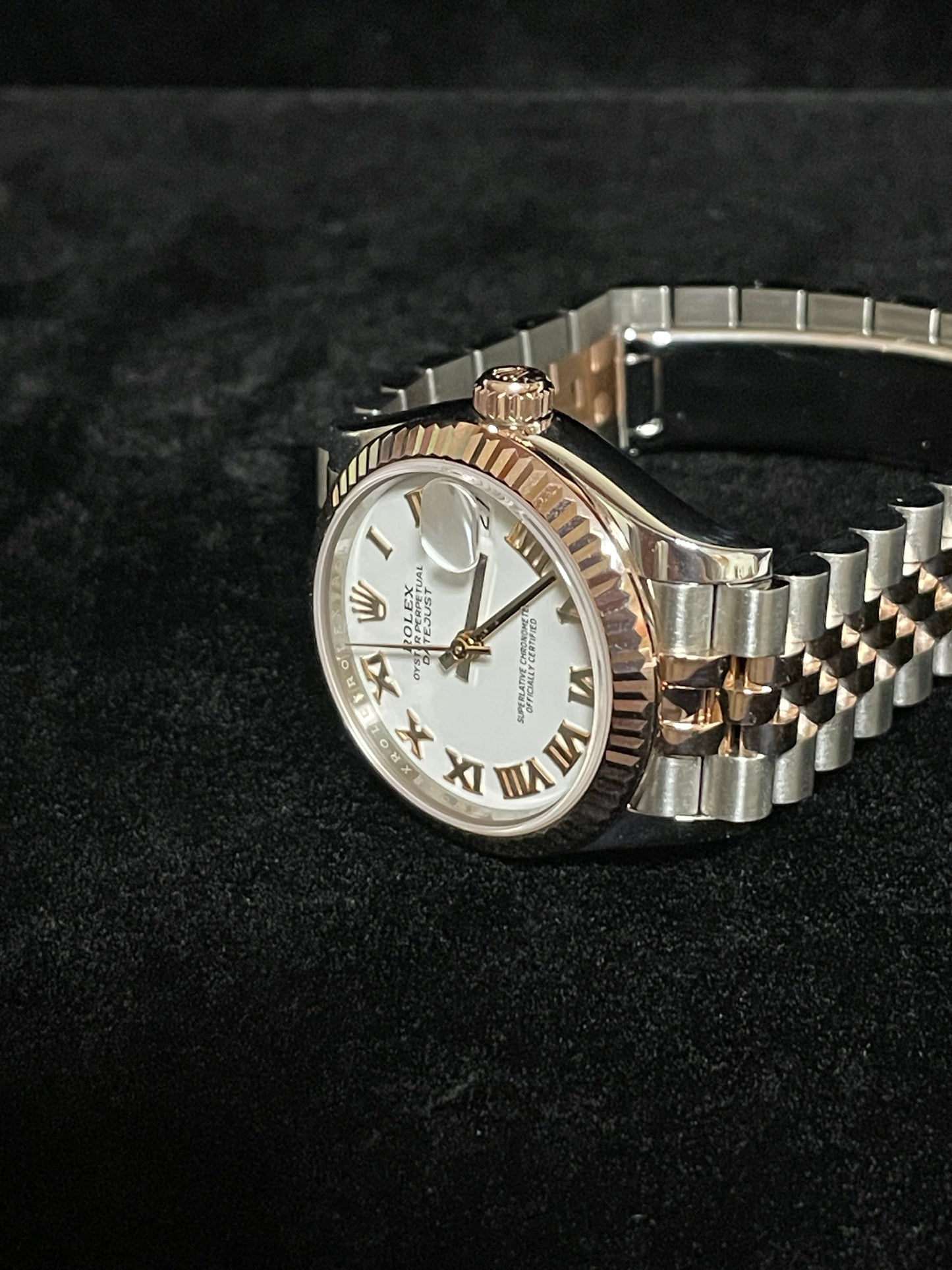 2019 Rolex Datejust 278271 White Roman Dial TT Jubilee Rose With Papers 31mm
