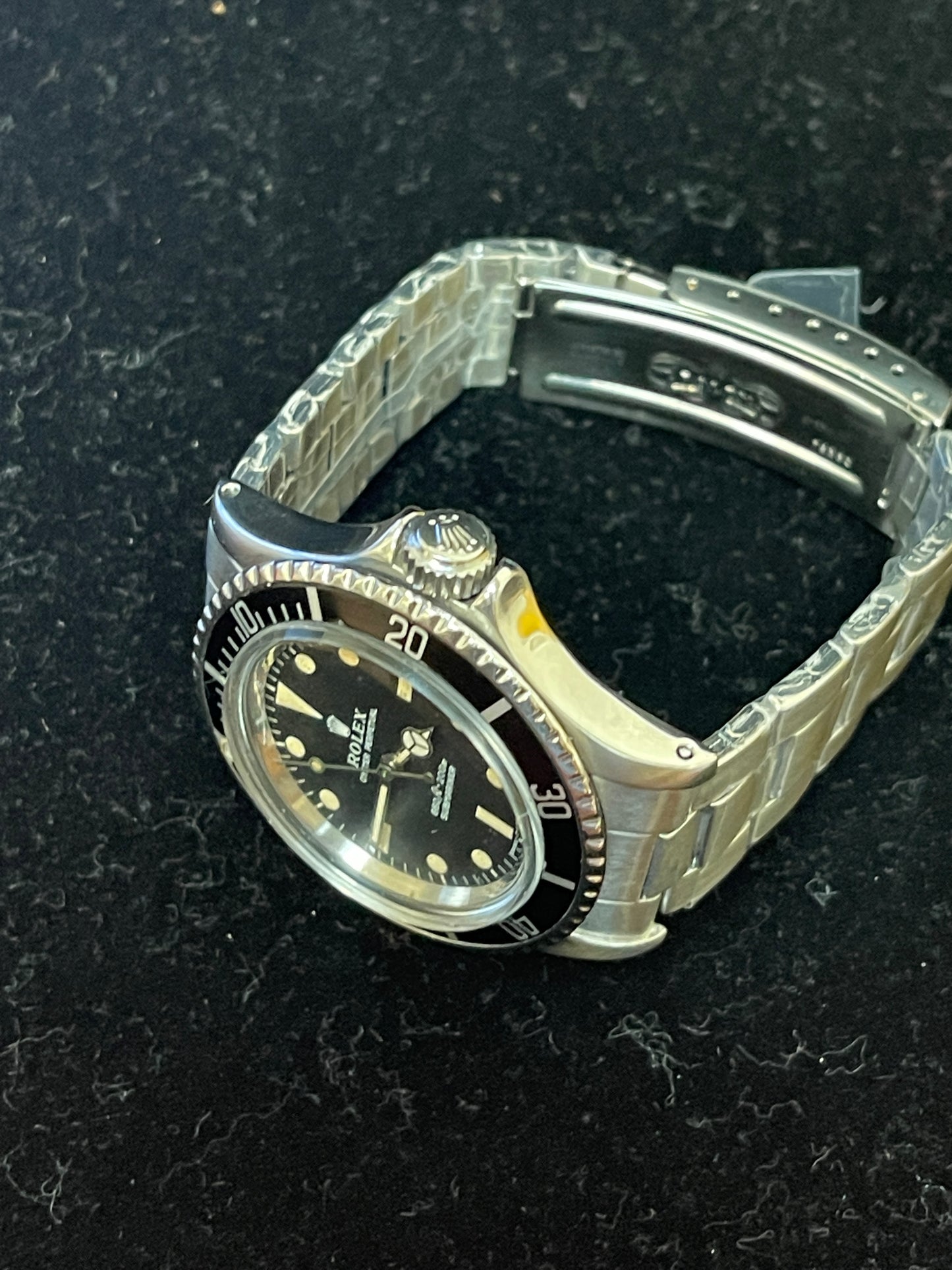 1971 Rolex Submariner 5513 Black Matte Dial Rivet Bracelet No Papers 40mm