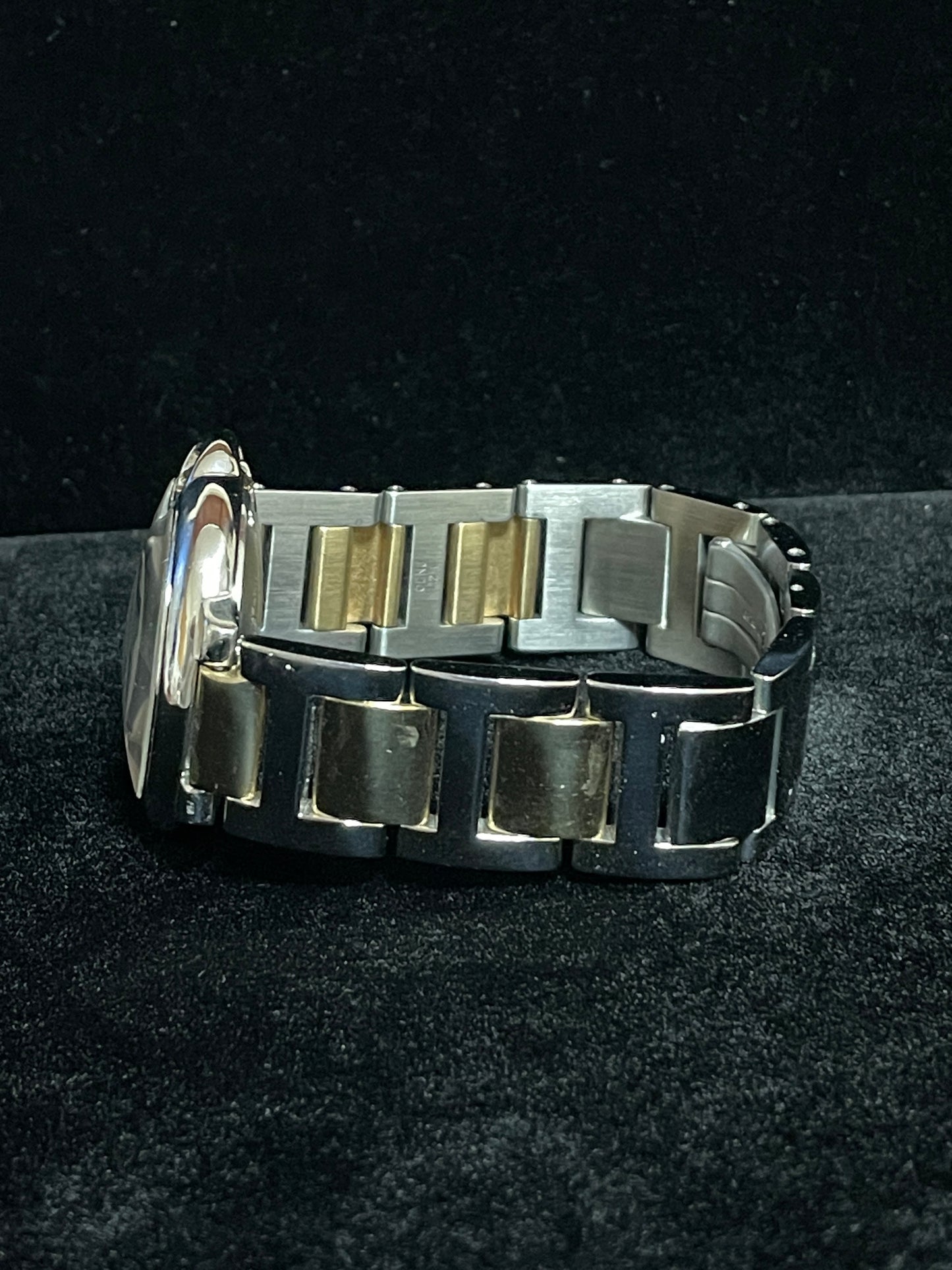 Cartier Ballon Bleu 3005 White Roman Dial TT 18kt Midsize Bracelet Quartz 36mm