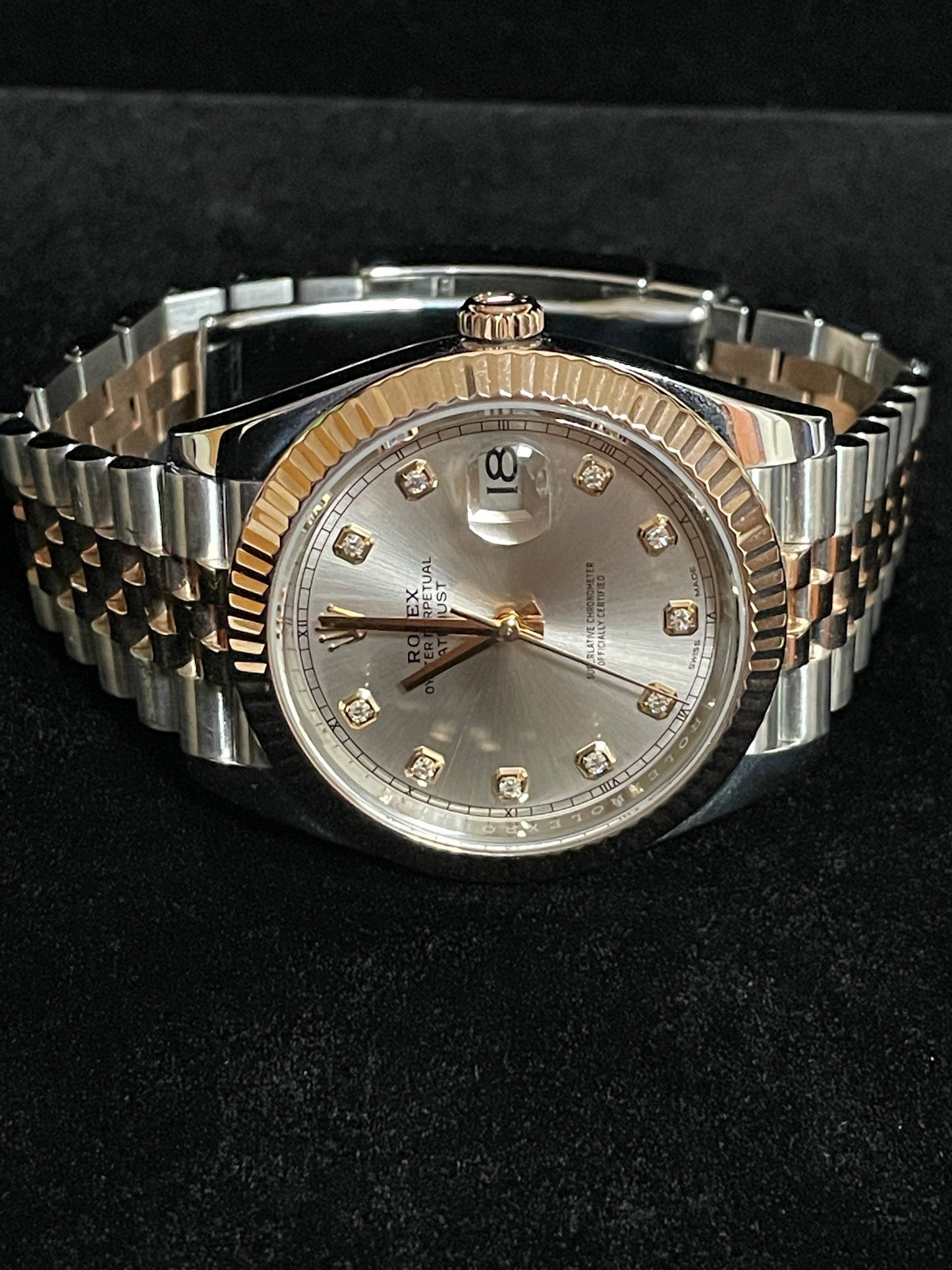 OHA 2017 Rolex Datejust 126331 Sundust Diamond Dial Rose TT Jubilee With Papers 41mm
