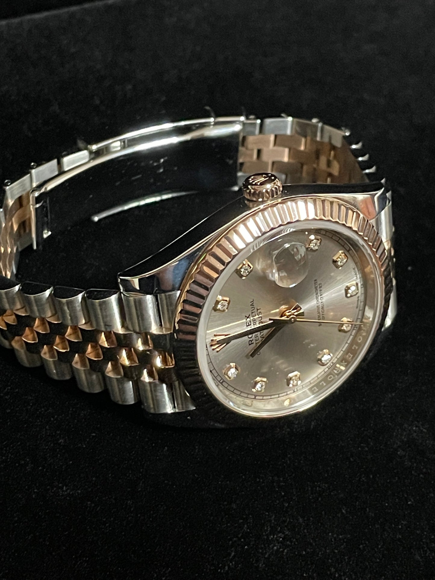 OHA 2017 Rolex Datejust 126331 Sundust Diamond Dial Rose TT Jubilee With Papers 41mm