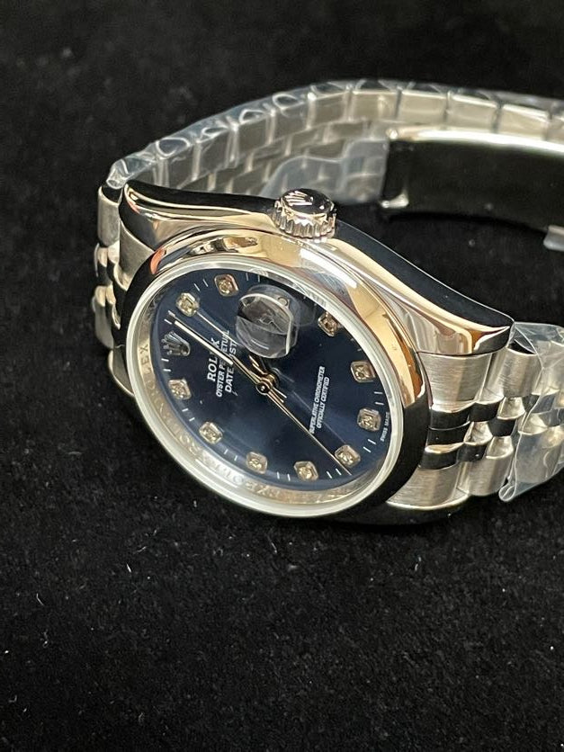 2007 Rolex Datejust 116200 Blue Diamond Roulette Wheel SS Jubilee No Papers 36mm