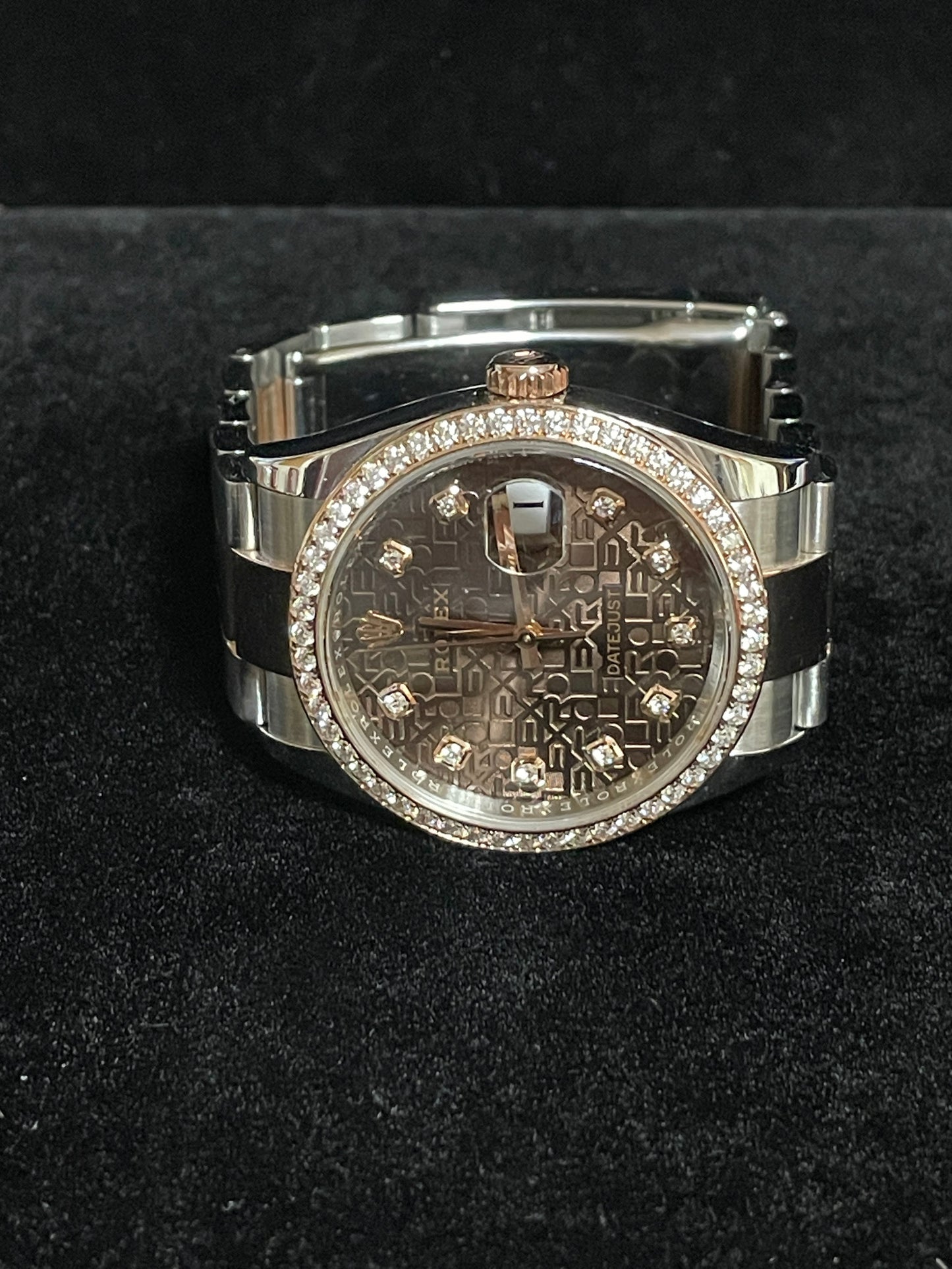 2024 Rolex Datejust 126281RBR Chocolate Diamond Dial + Bezel TT Rose Oyster 36mm