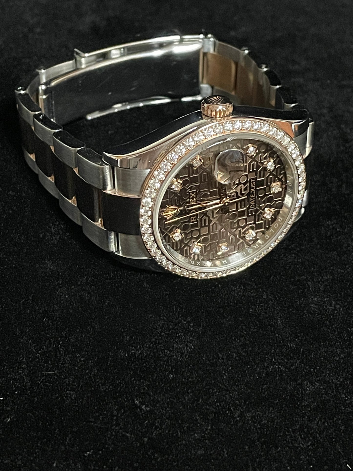 2024 Rolex Datejust 126281RBR Chocolate Diamond Dial + Bezel TT Rose Oyster 36mm