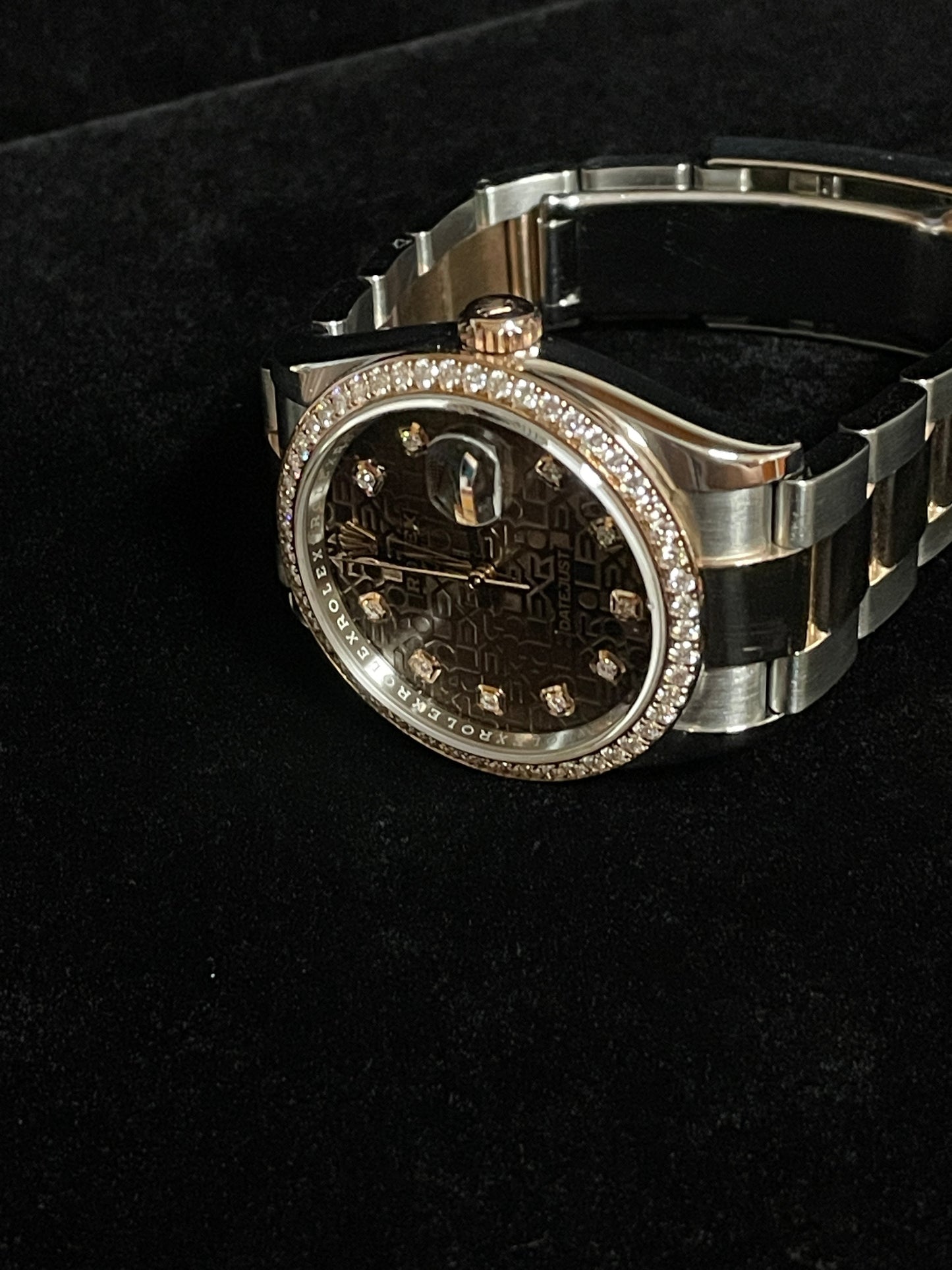 2024 Rolex Datejust 126281RBR Chocolate Diamond Dial + Bezel TT Rose Oyster 36mm