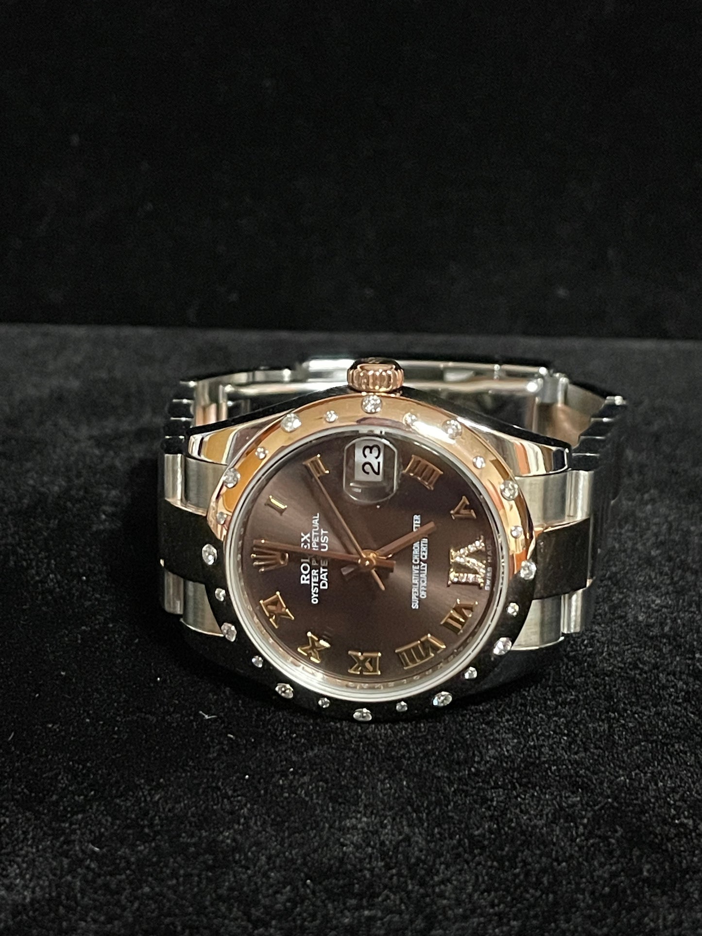 2017 Rolex Datejust 178341 Chocolate Diamond VI TT Rose Oyster No Papers 31mm