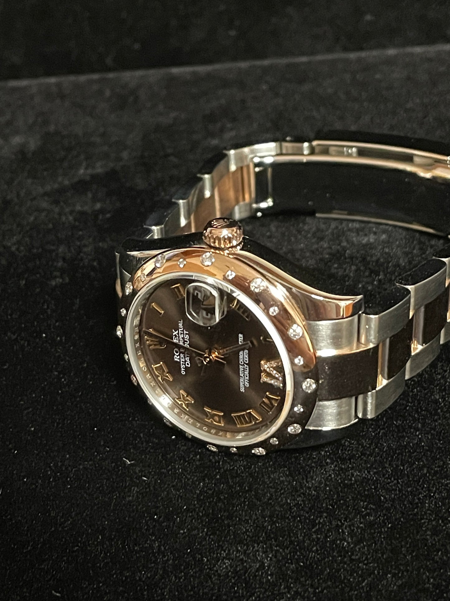 2017 Rolex Datejust 178341 Chocolate Diamond VI TT Rose Oyster No Papers 31mm