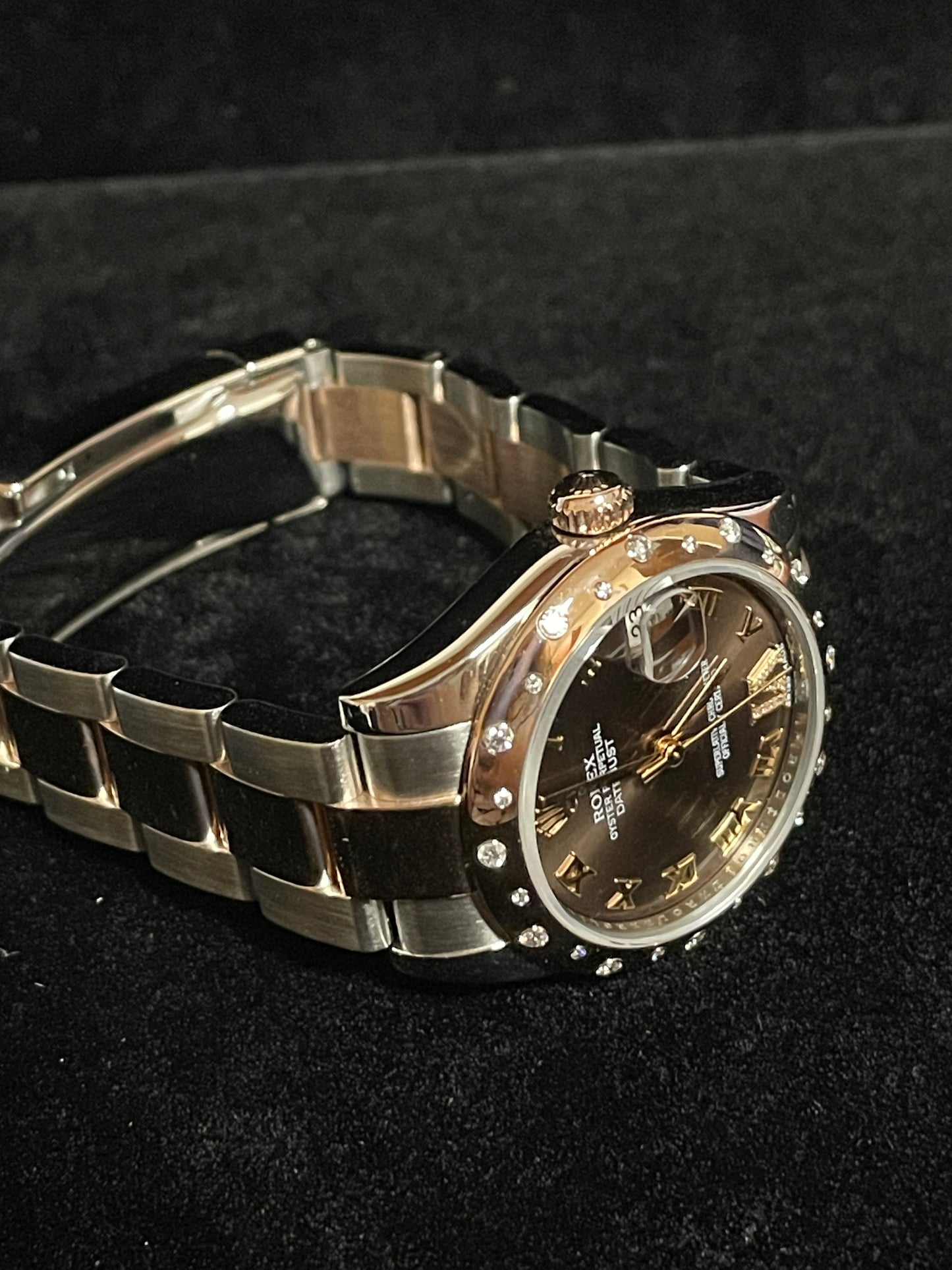 2017 Rolex Datejust 178341 Chocolate Diamond VI TT Rose Oyster No Papers 31mm