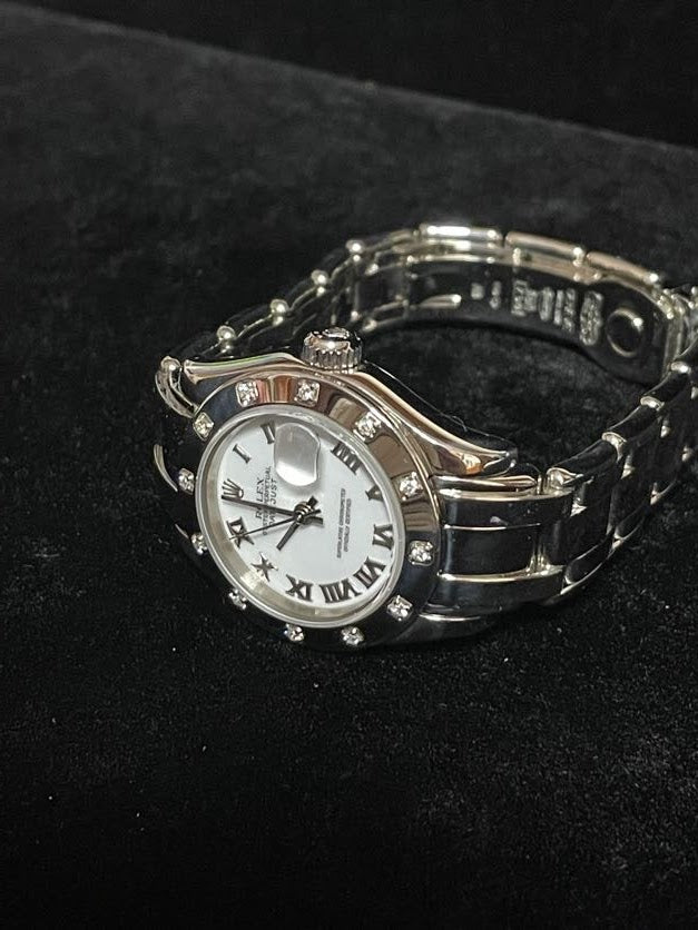1999 Rolex Datejust 80319 White Roman Dial 18kt Pearlmaster WG No Papers 29mm