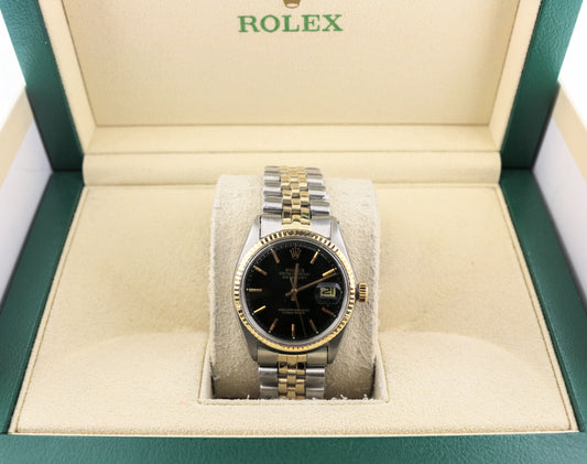 1978 Rolex Datejust 1601 Black Dial TT Jubilee No Papers 36mm