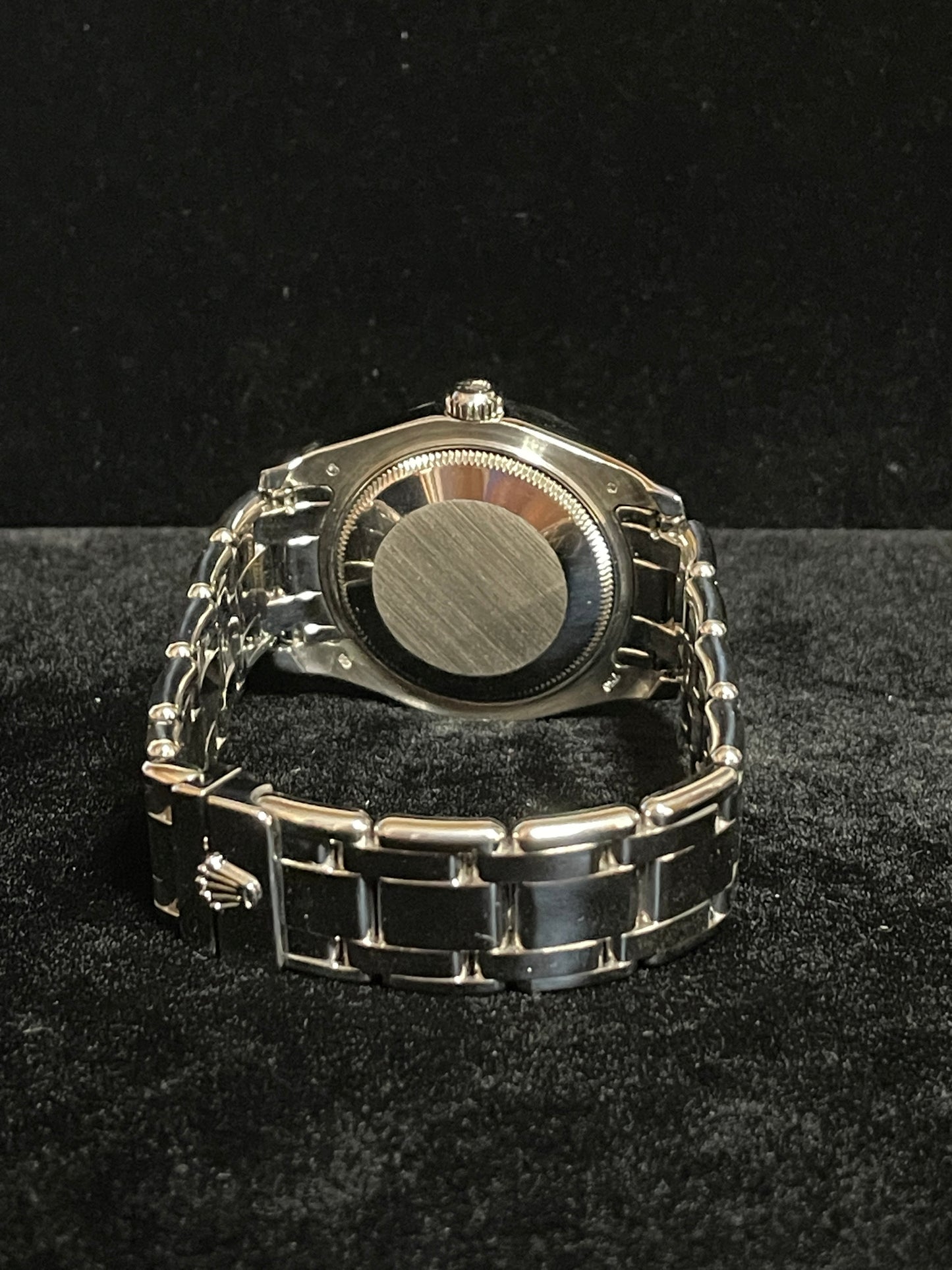 2002 Rolex Ladies 81209 MOP Diamond Dial and Bezel WG 18kt Pearlmaster 34mm