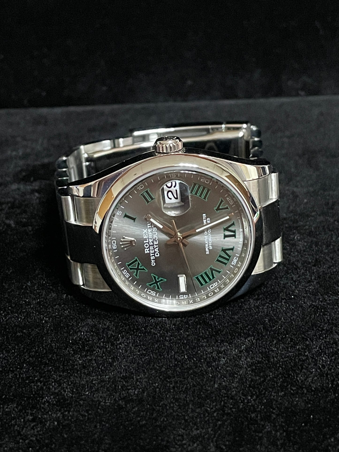 2021 Rolex Datejust 126200 Wimbledon Roman Dial SS Oyster With Papers 36mm