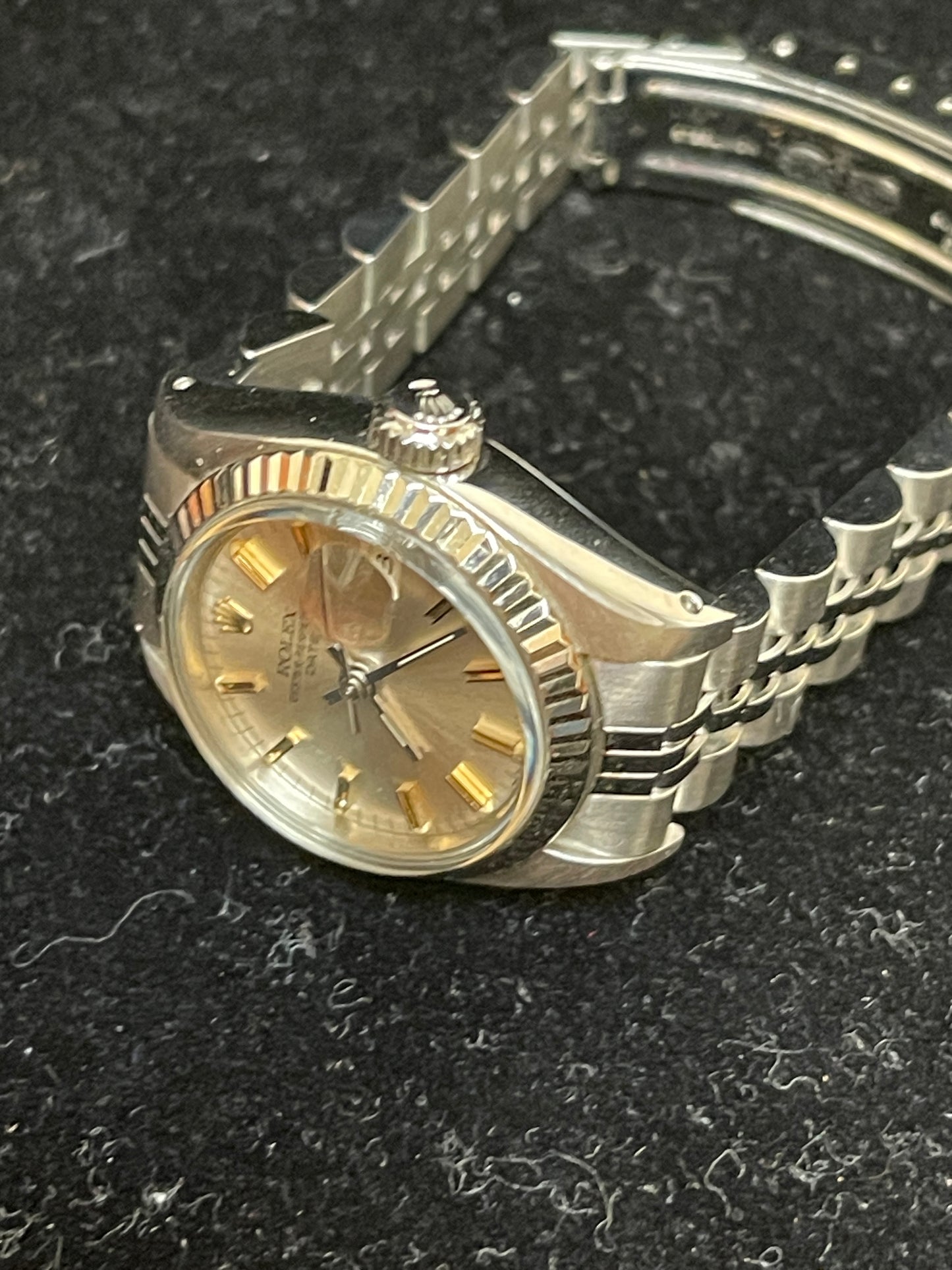 1982 Rolex Ladies Date 6917 Silver Dial SS Jubilee No Papers 26mm