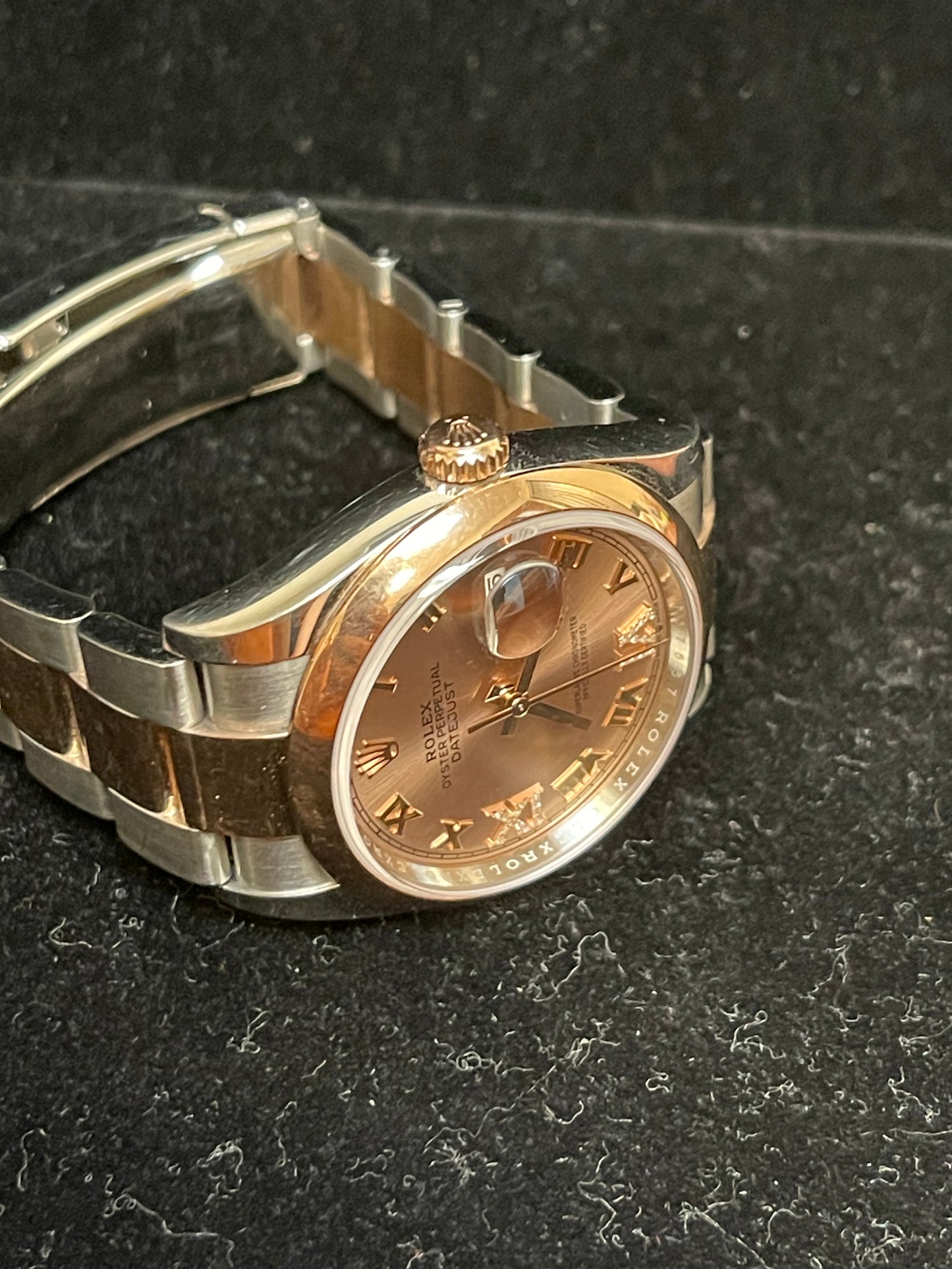 2022 Rolex Datejust 126201 Rose Roman VI Diamond Dial RG TT Oyster No Paper 36mm