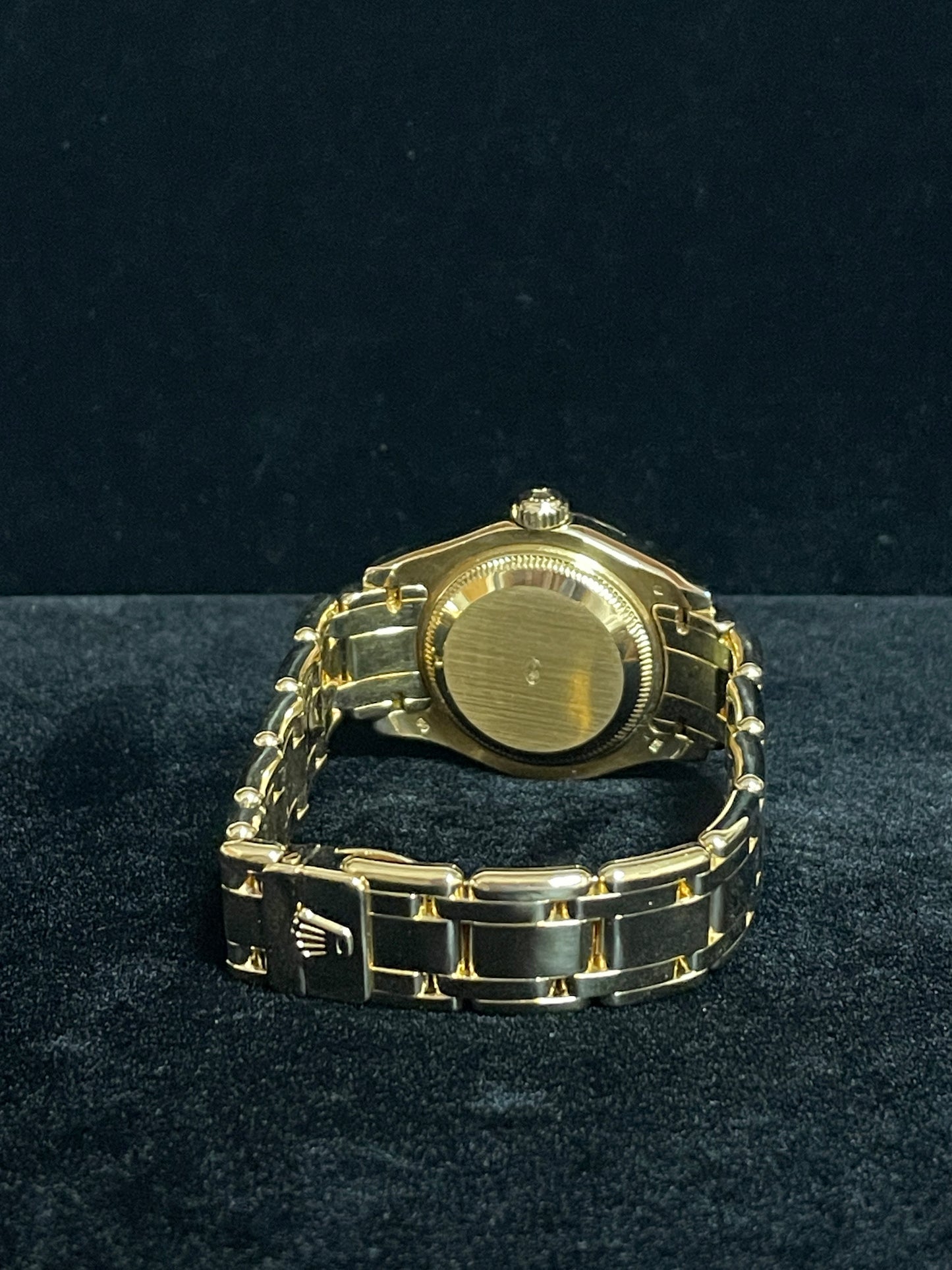 2000 Rolex Ladies Pearlmaster 80318 Champagne Roman Dial YG 18k No Papers 29mm