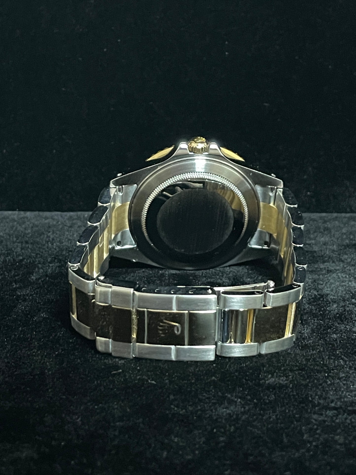 2001 Rolex GMT-Master II 16713 Root Beer Dial TT Oyster Gold Through Buckle 40mm