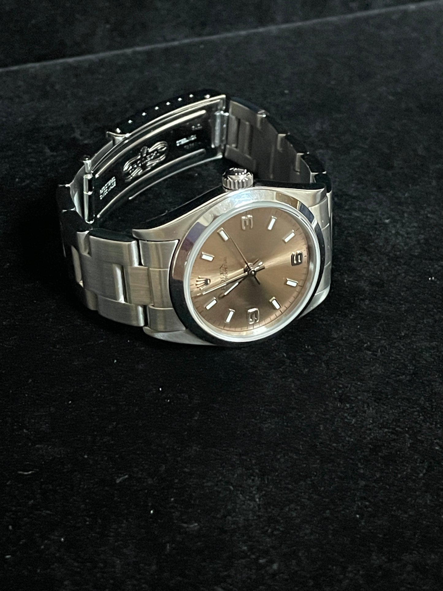 2002 Rolex Ladies Oyster Perpetual 77080 Pink Dial SS Oyster No Papers 31mm