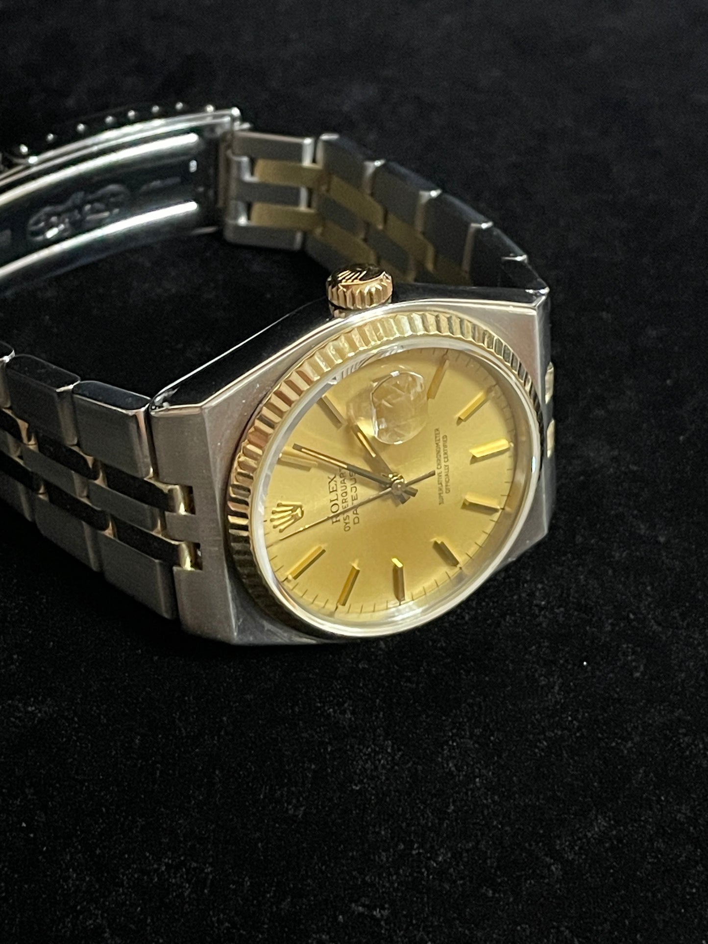 1981 Rolex Datejust 17013 Champagne Dial TT 18kt Oysterquartz No Papers 36mm