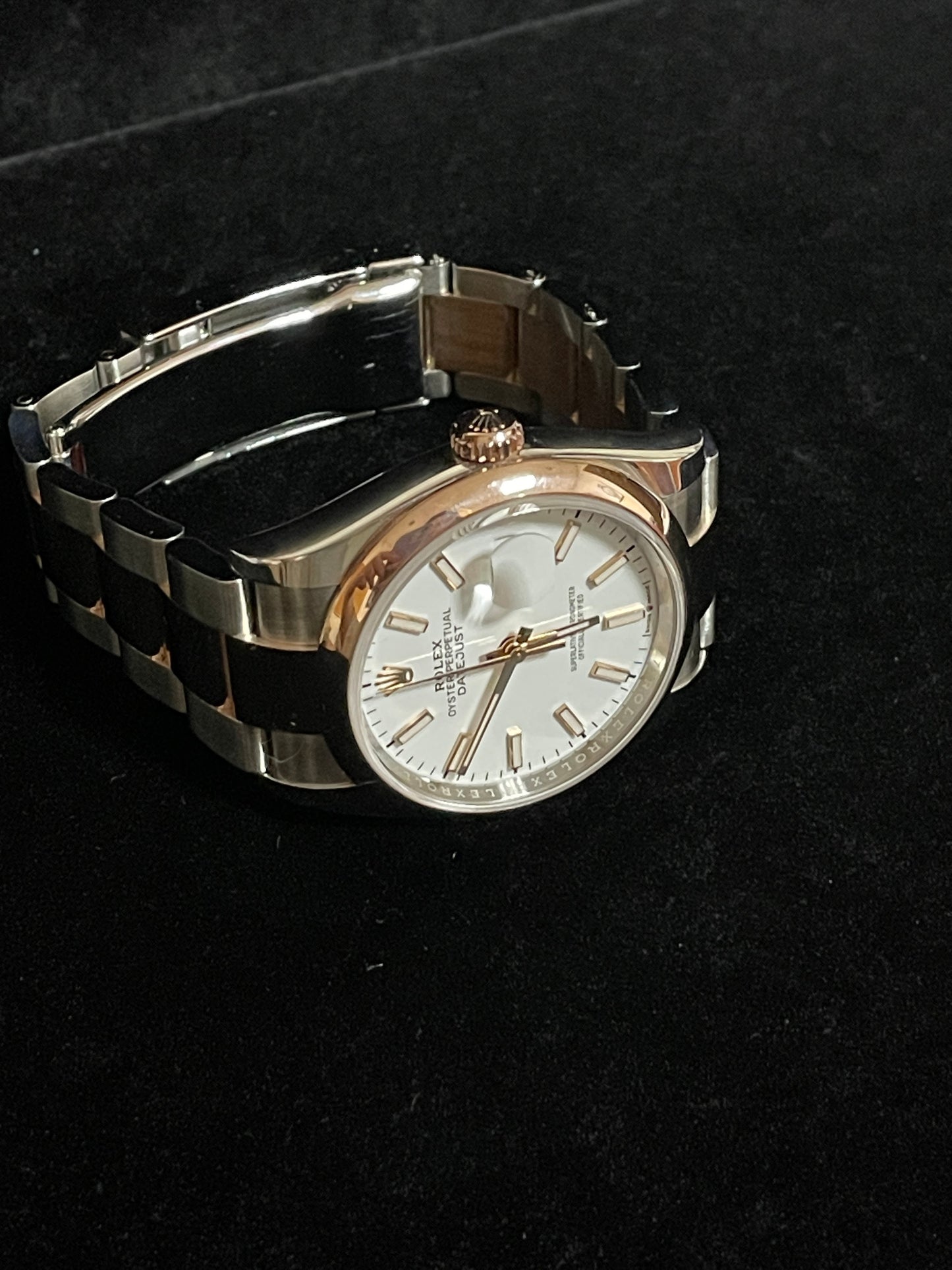 2019 Rolex Datejust 126201 White Dial TT 18kt Oyster Rose With Papers 36mm