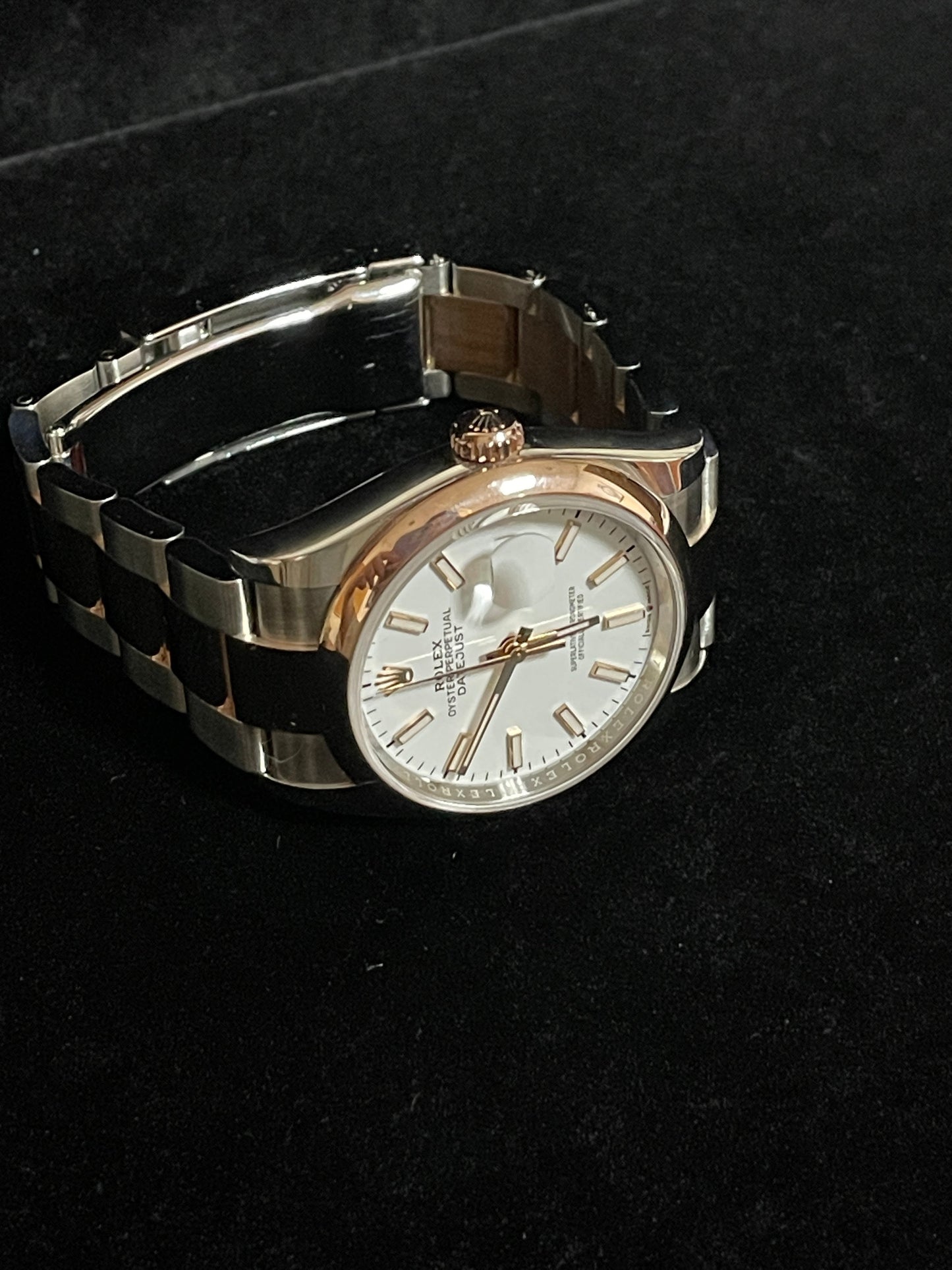 2019 Rolex Datejust 126201 White Dial TT 18kt Oyster Rose With Papers 36mm