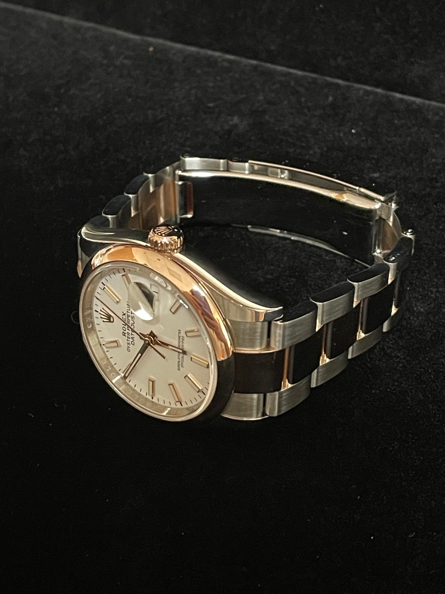 2019 Rolex Datejust 126201 White Dial TT 18kt Oyster Rose With Papers 36mm
