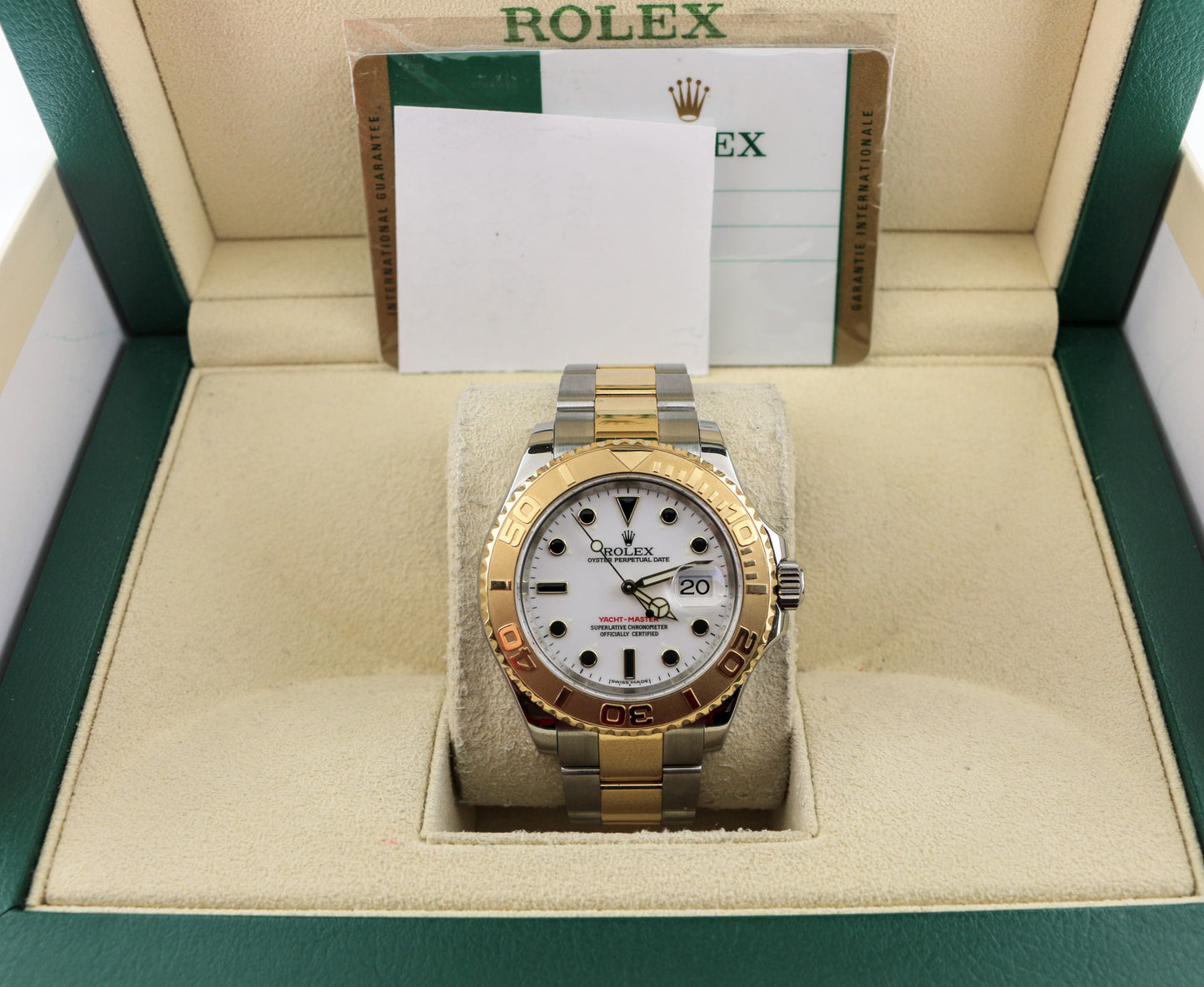 2015 Rolex Yacht-Master 16623 Scrambled Engrave White Dial TT Oyster Papers 40mm