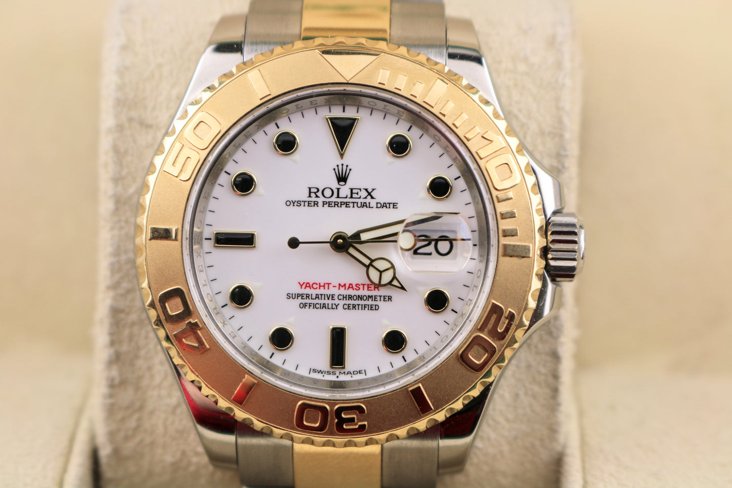 2015 Rolex Yacht-Master 16623 Scrambled Engrave White Dial TT Oyster Papers 40mm