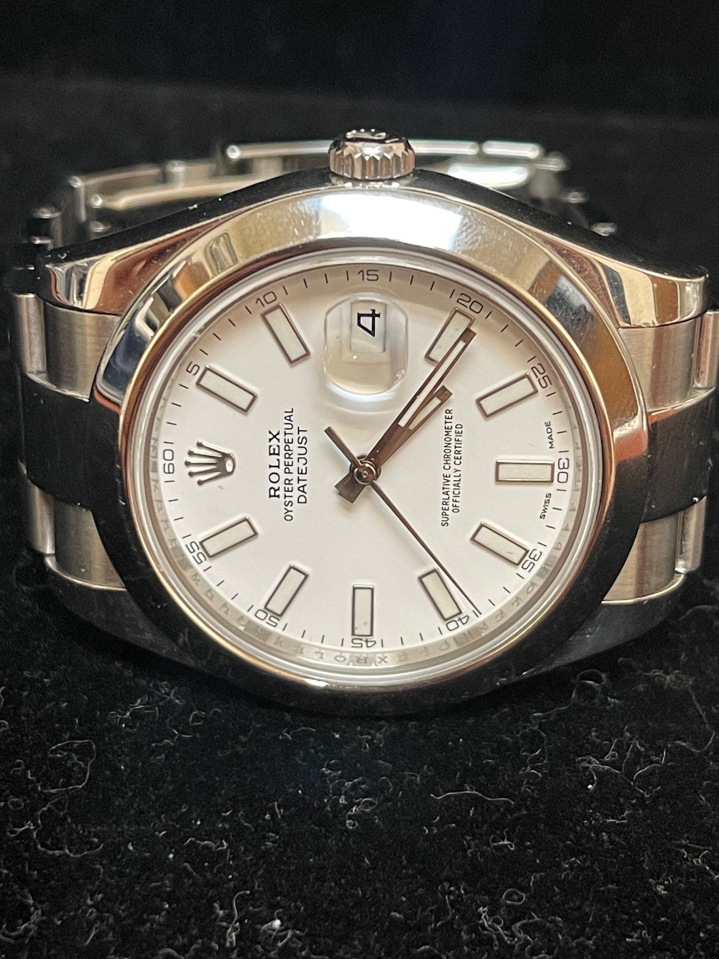 2013 Rolex Datejust 116300 White Stick Dial SS Oyster No Papers 41mm