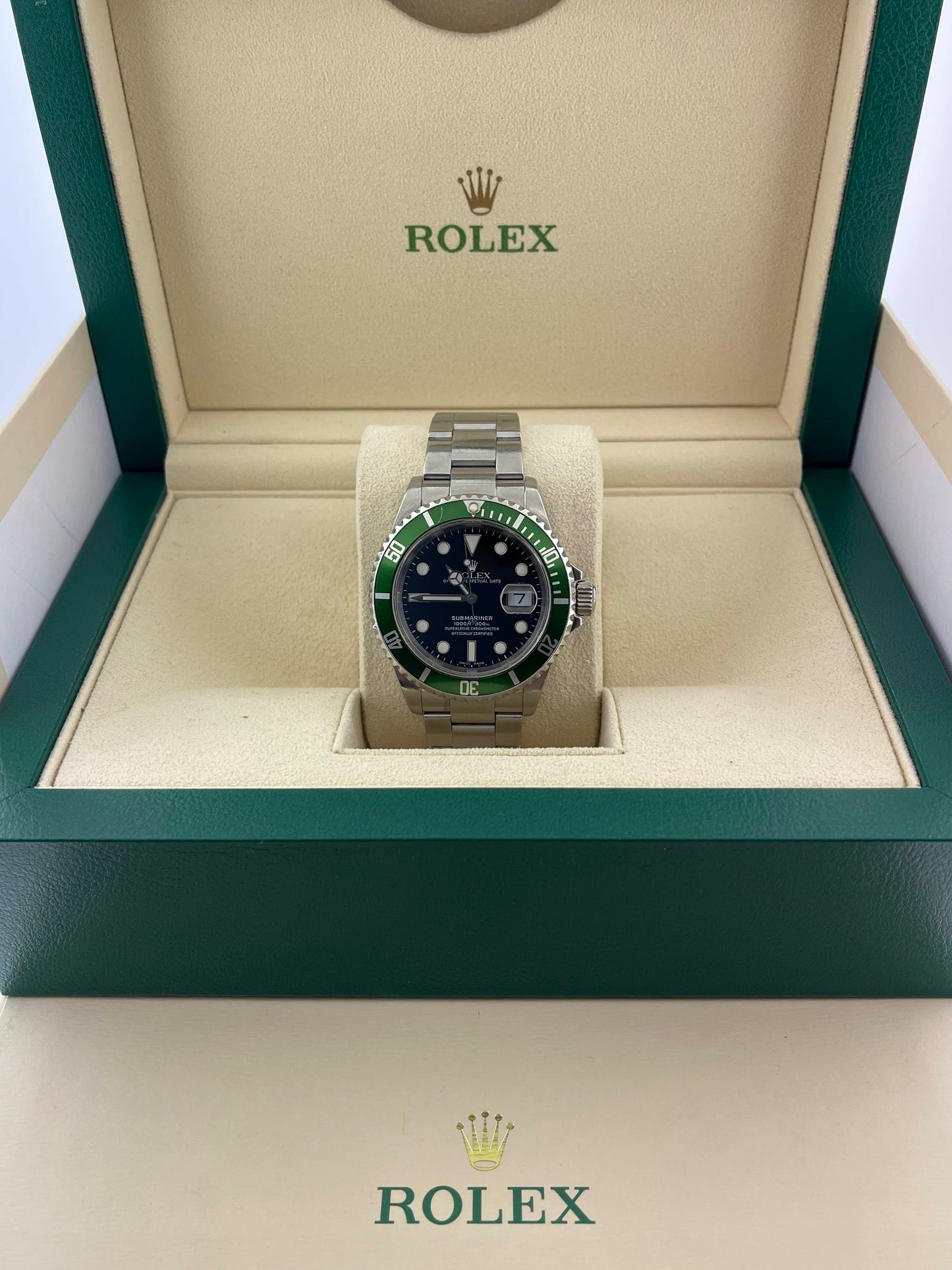 2006 Rolex SubMariner 16610LV Kermit Black Dial No Papers 40mm