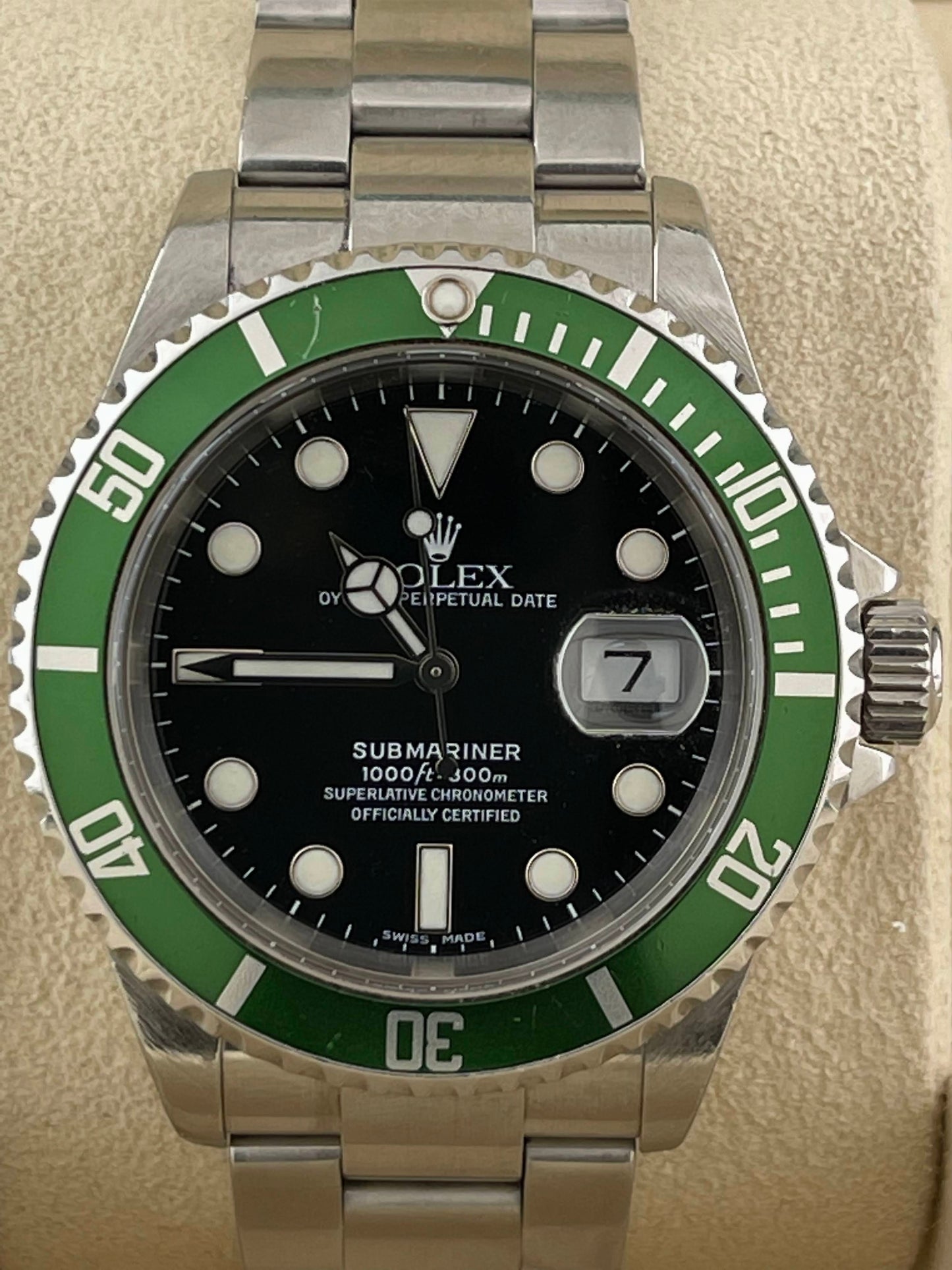 2006 Rolex SubMariner 16610LV Kermit Black Dial No Papers 40mm