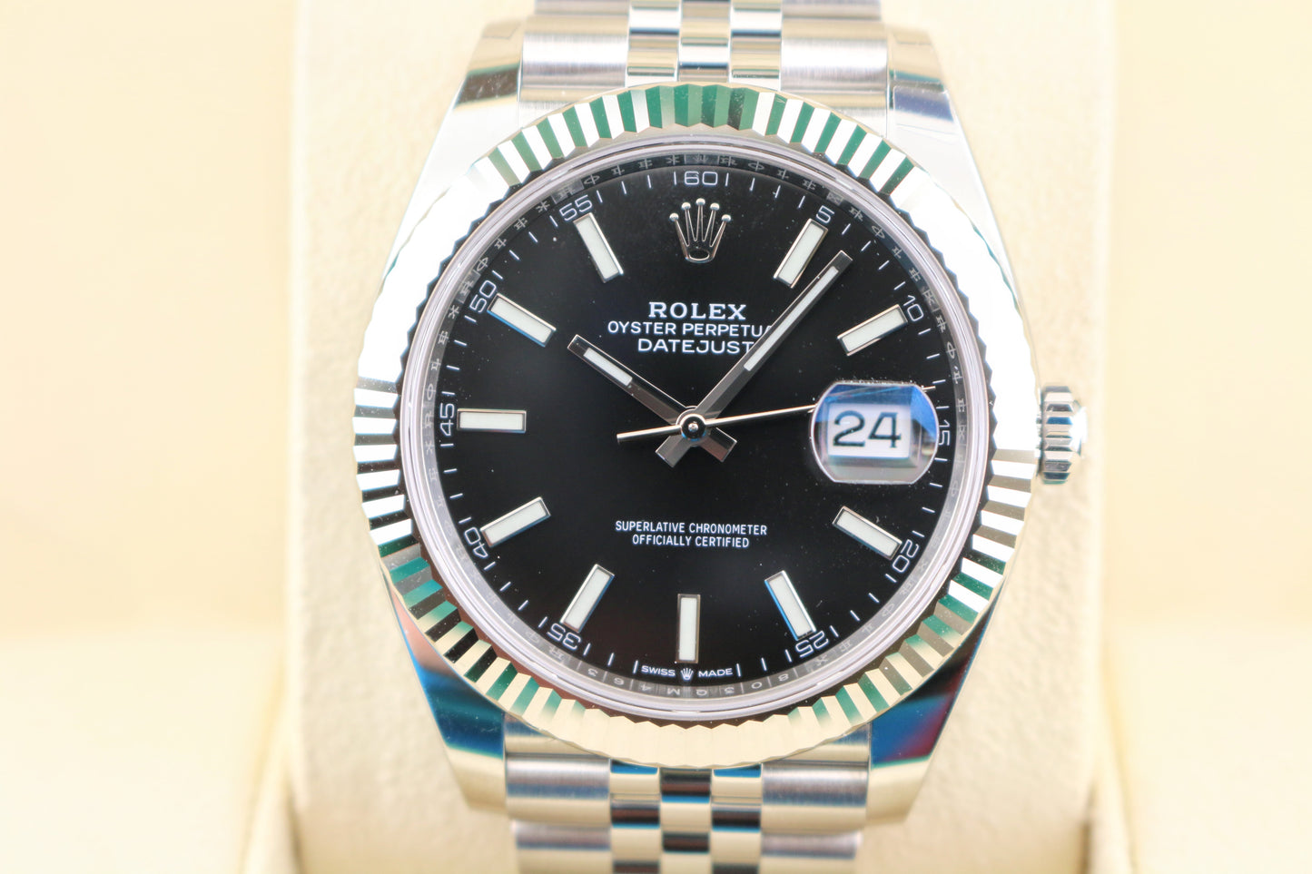 Unworn 2024 Rolex Datejust 126334 Black Dial SS Jubilee With Papers 41mm