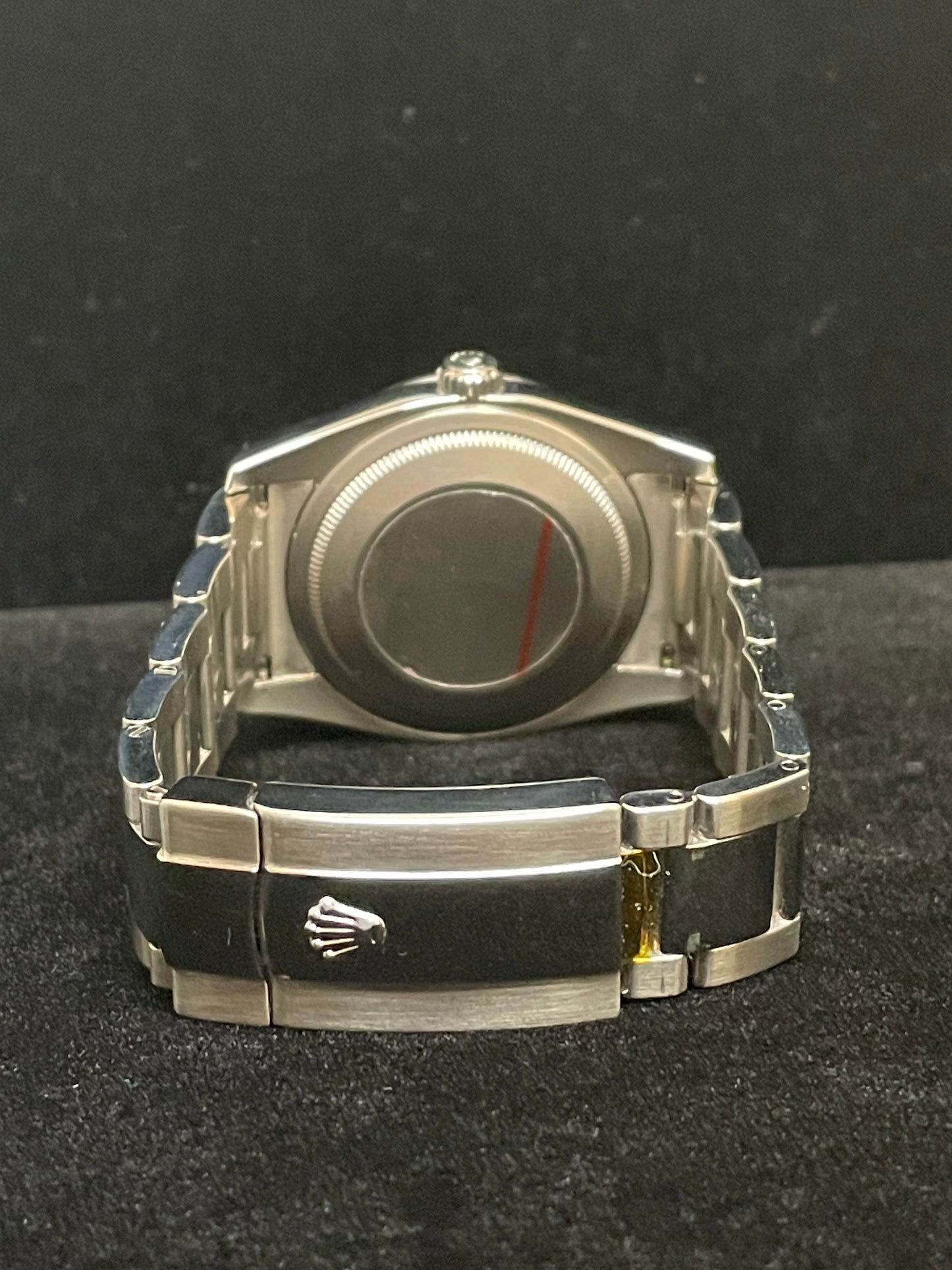 2010 Rolex Datejust 116244 OEM Diamond Bezel Black Dial SS Oyster W/ Papers 36mm
