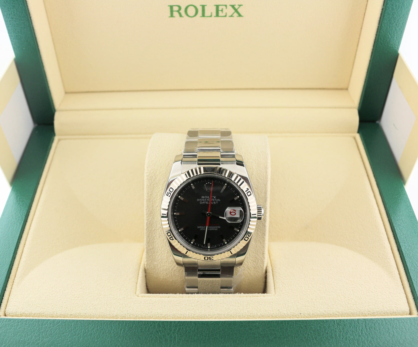 2006 Rolex Datejust Turn-O-Graph 116264 Black Dial SS Oyster No Papers 36mm