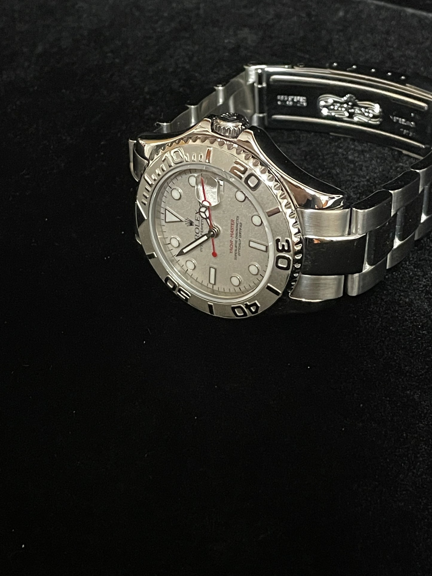 1999 Rolex Yacht-Master 168622 Platinum Dial SS Midsize No Papers 35mm