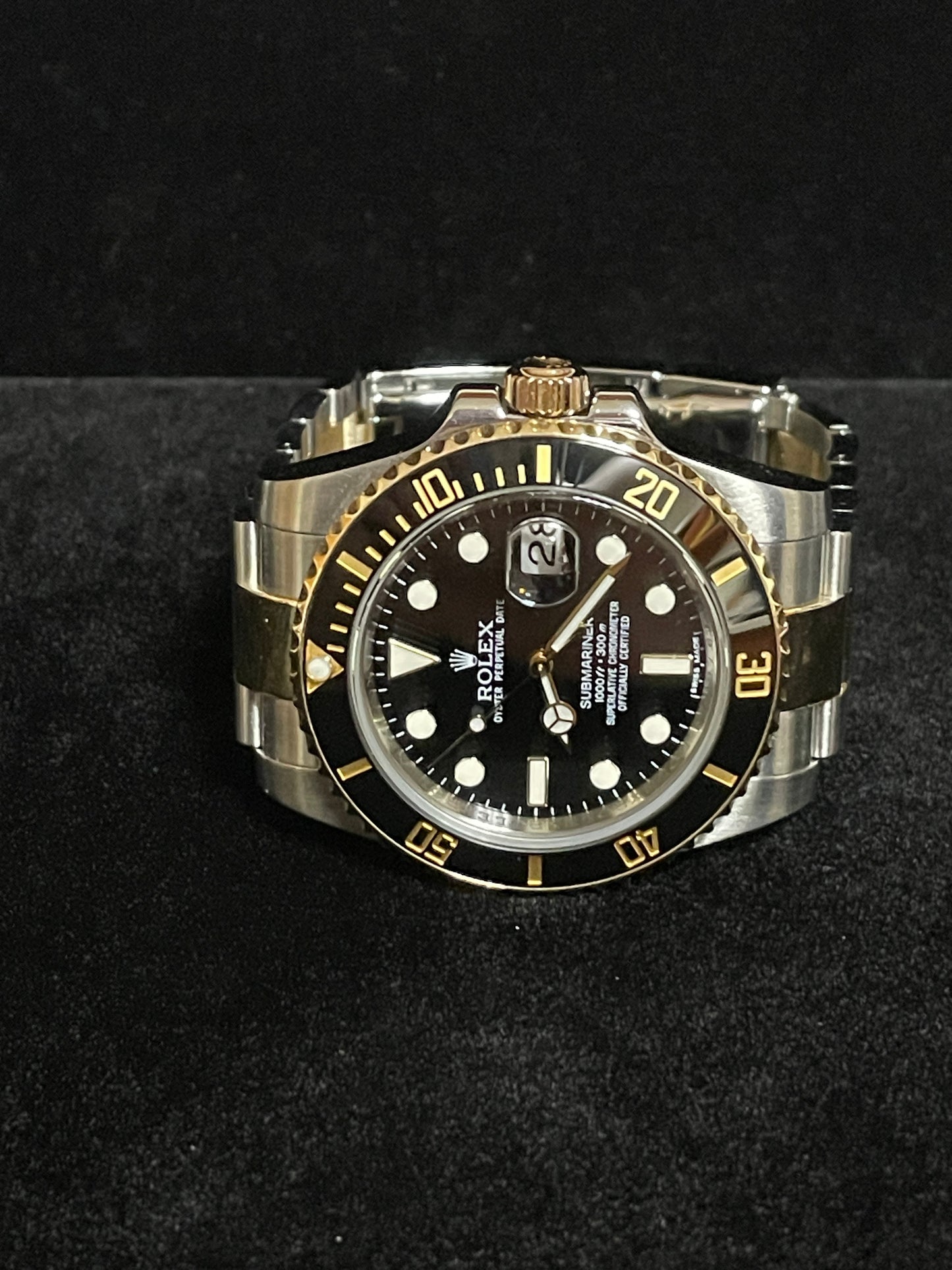 2018 Rolex Submariner 116613 Black Dial tt 18kt Oyster No Papers 40mm