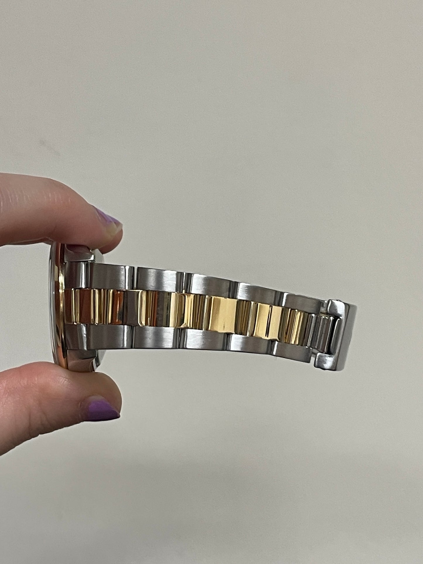 2005 Rolex Date 15203 Rhodium Dial TT 18kt with Papers 34mm