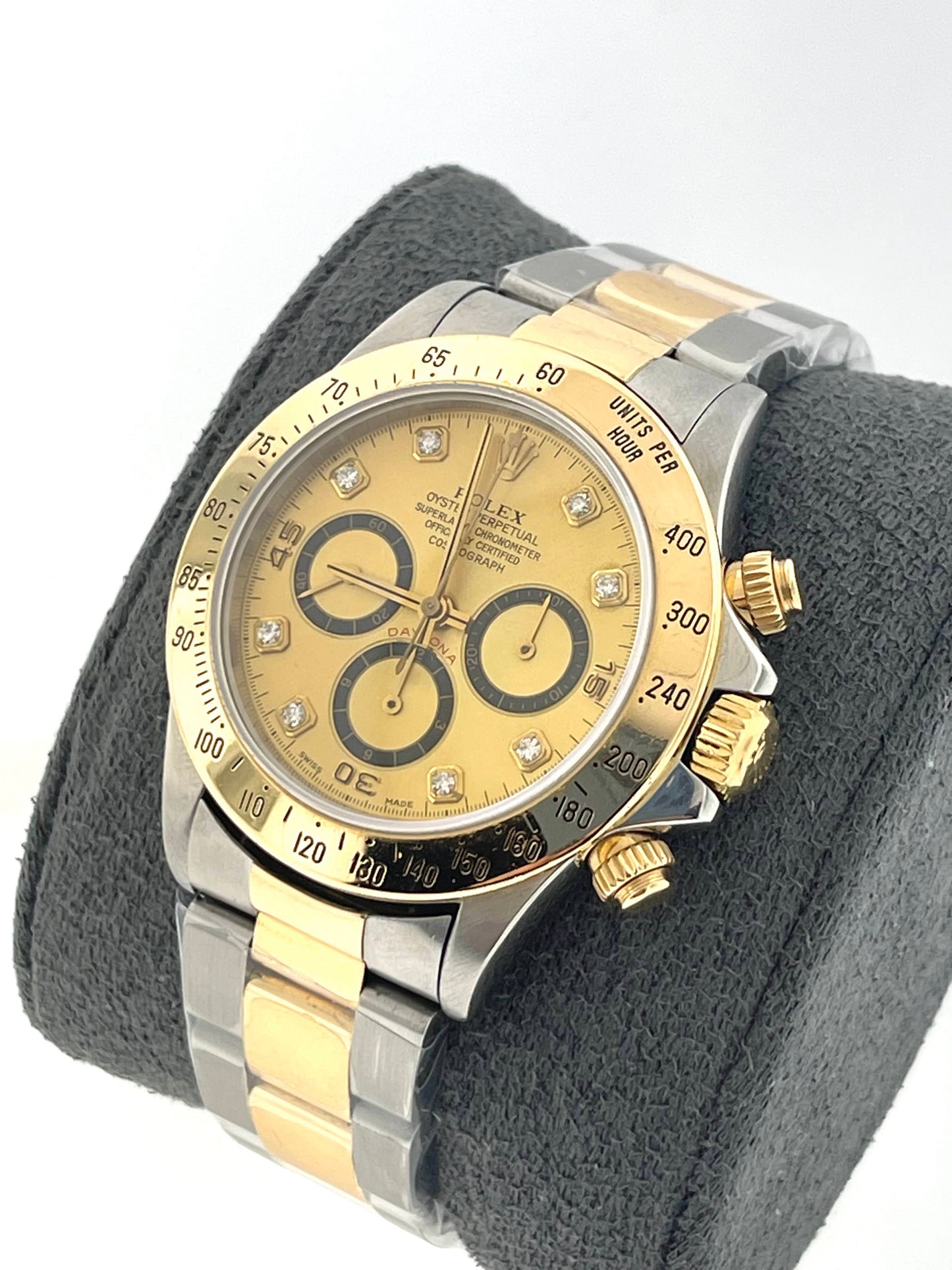 1995 Rolex Cosmograph Zenith Daytona 16523 Champagne Diamond Dial No Papers 40mm