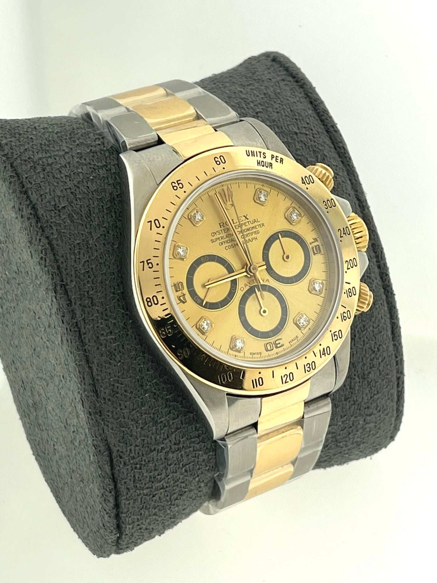 1995 Rolex Cosmograph Zenith Daytona 16523 Champagne Diamond Dial No Papers 40mm
