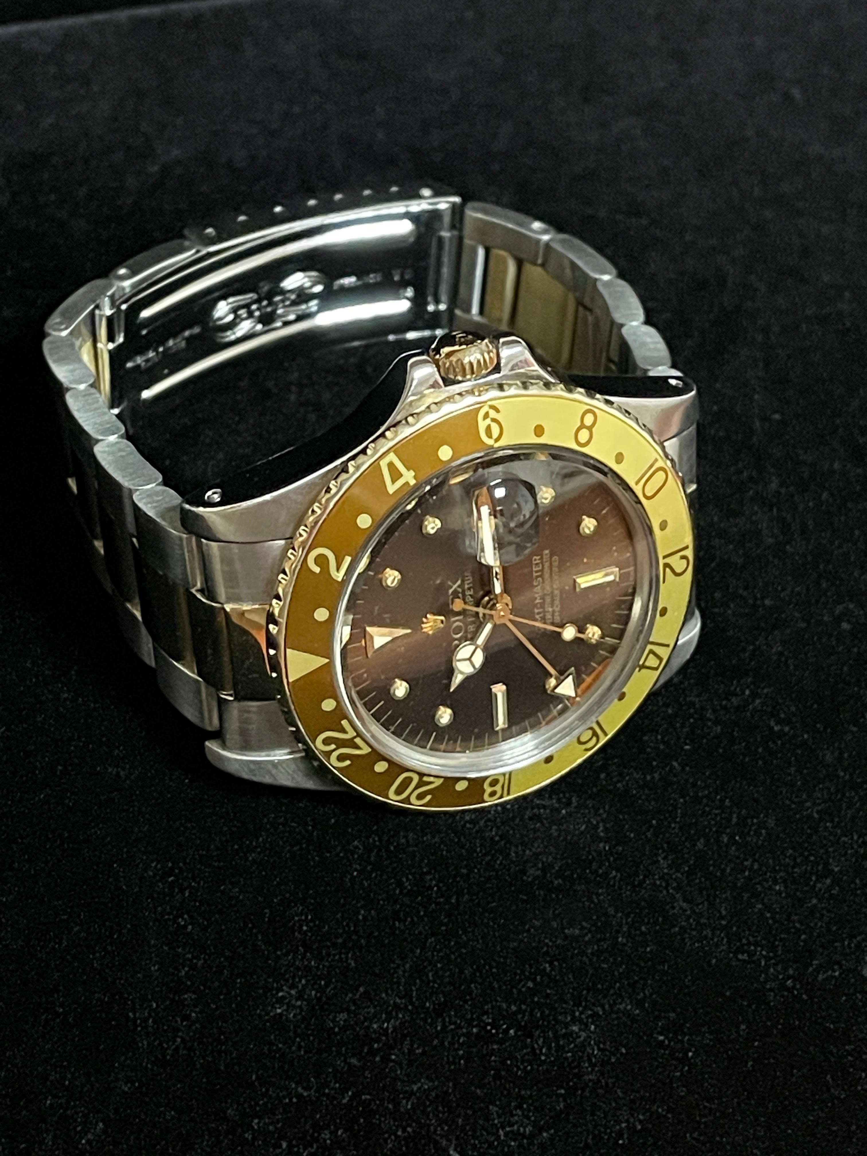 1979 Rolex GMT-Master Root Beer 1675 Brown Nipple Dial TT Oyster