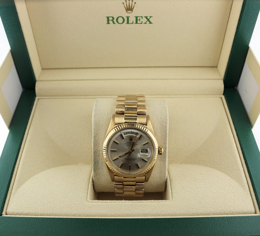 1966 Rolex Day-Date 1803 Silver Gramco Dial 18kt President No Papers 36mm
