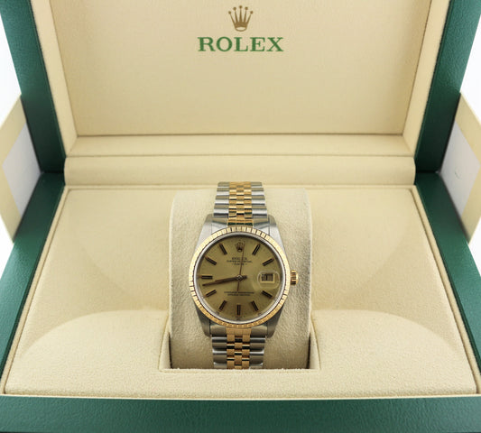 1991 Rolex Date 15233 Champagne Dial TT Jubilee No Papers 34mm